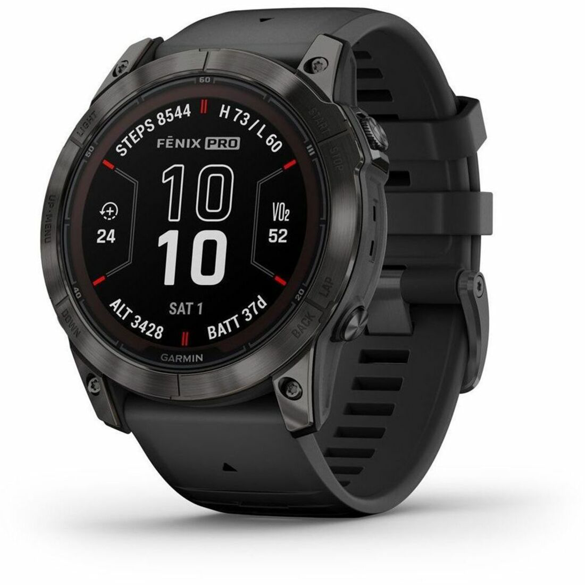 Garmin fēnix 7X Pro Sapphire Solar Edition 51mm GPS Smartwatch - Carbon Gray DLC Titanium with Black Band