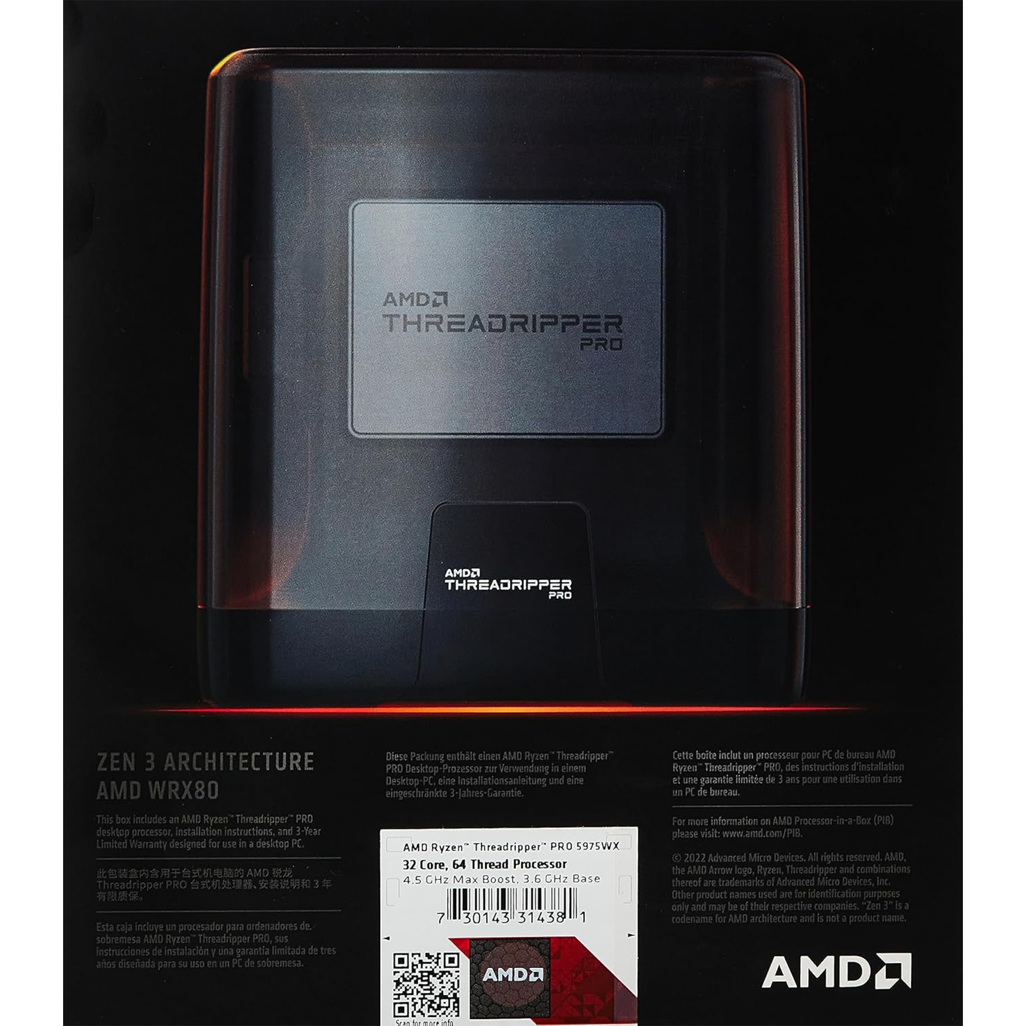 AMD Ryzen Threadripper PRO 5975WX 3.6 GHz 32-Core sWRX8 Processor