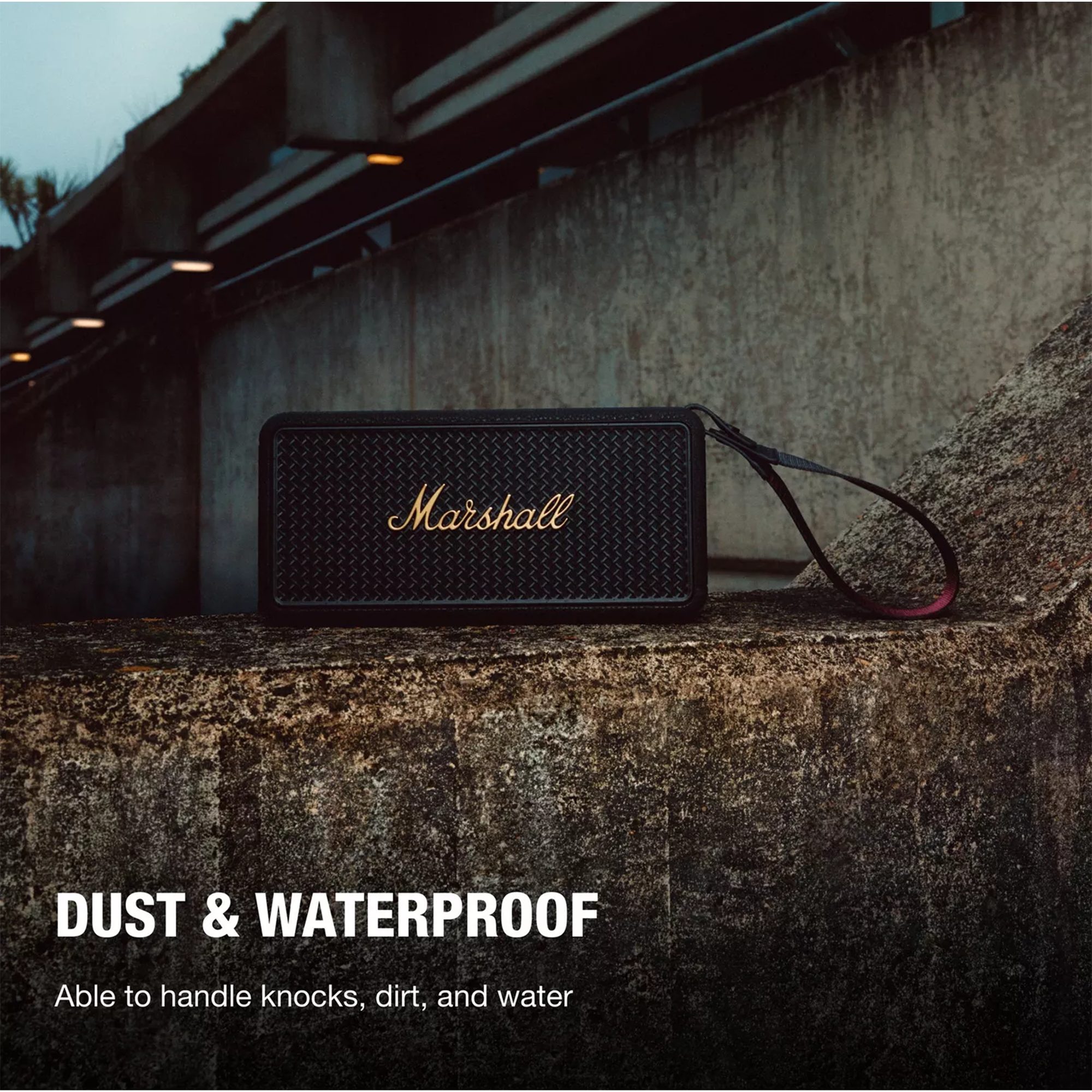 Marshall Middleton II Portable Bluetooth Speaker (Black & Brass)