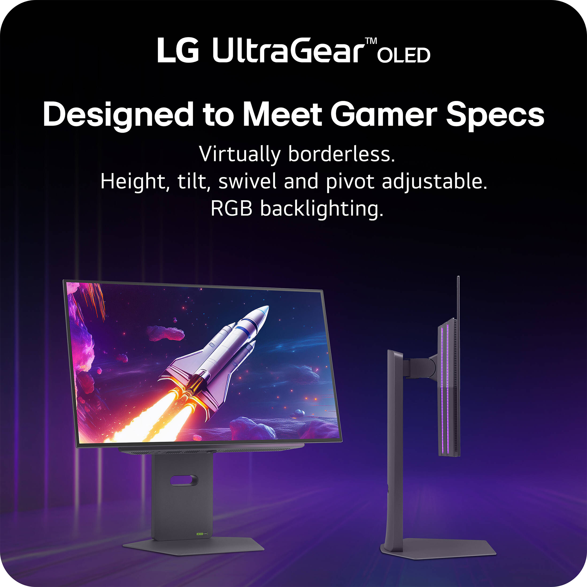 LG UltraGear OLED 27GX790A-B 26.5" 1440p HDR 480 Hz Gaming Monitor