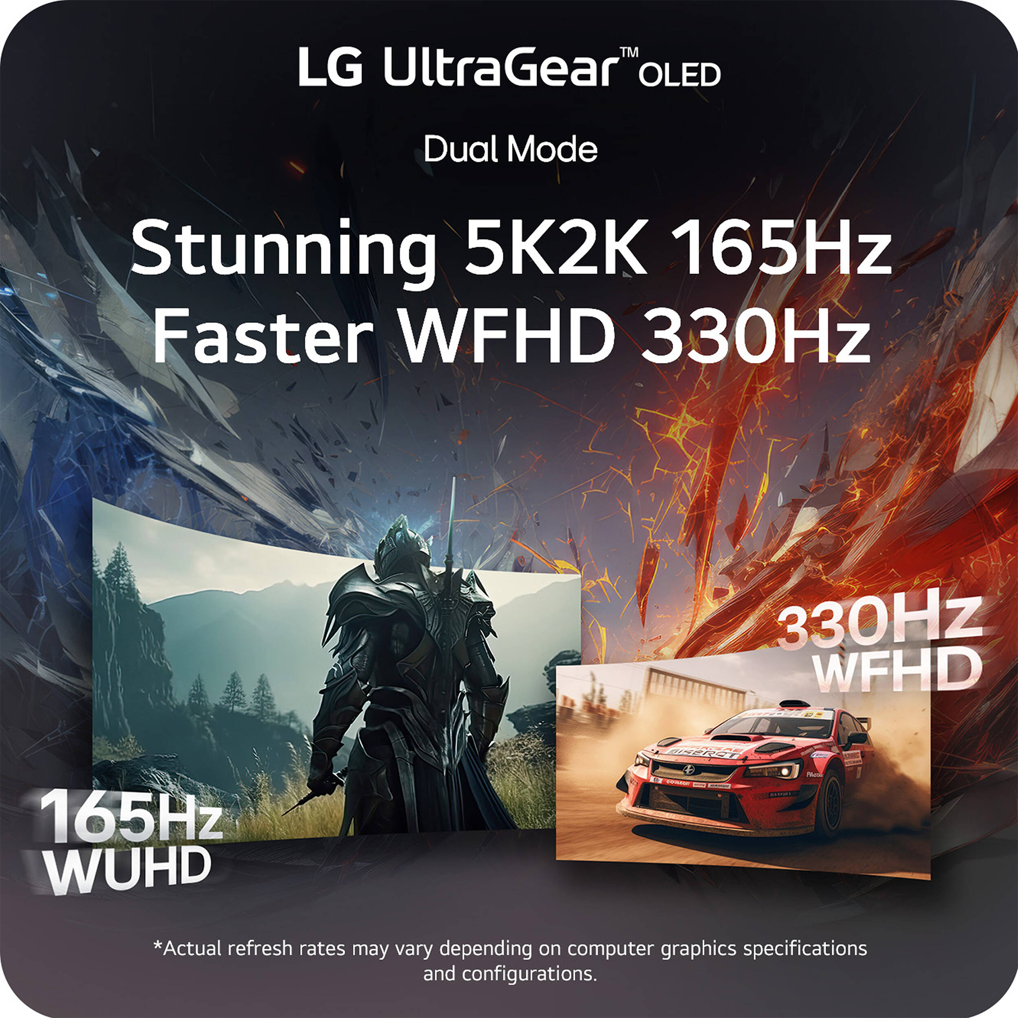 LG UltraGear™ OLED 44.5" 5K2K HDR Dual Mode 165 Hz Curved Gaming Monitor