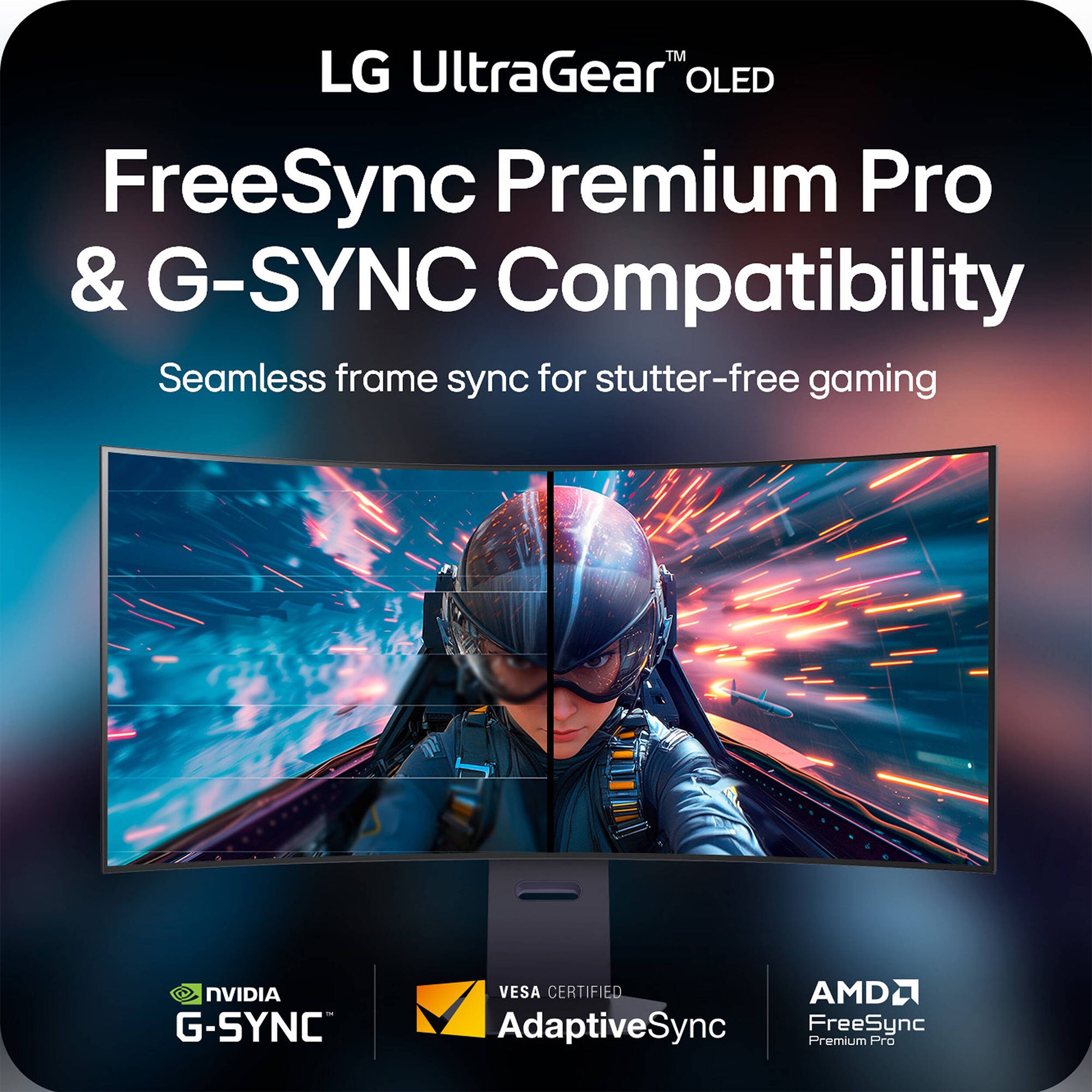 LG UltraGear™ OLED 44.5" 5K2K HDR Dual Mode 165 Hz Curved Gaming Monitor