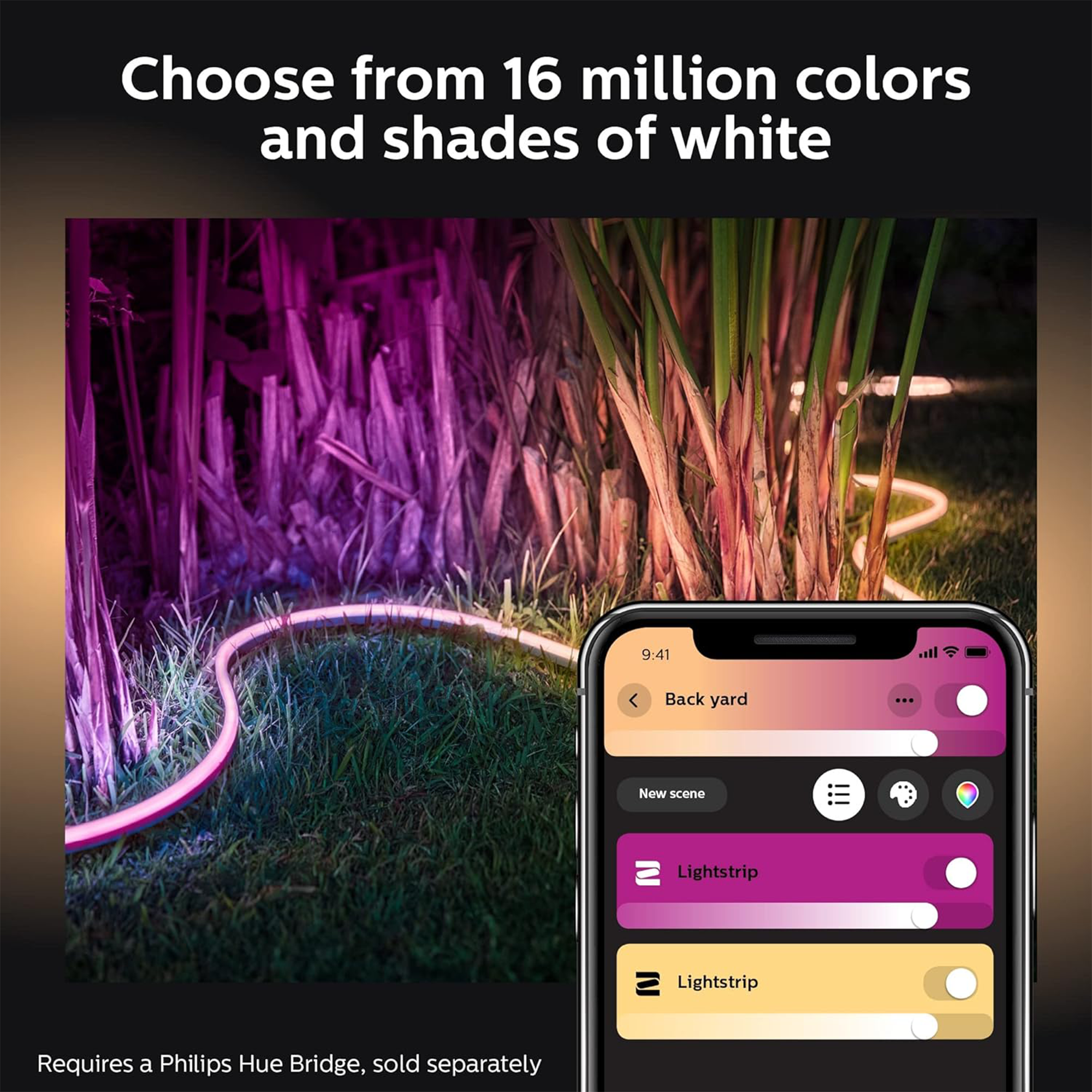 Philips Hue Outdoor 7-Foot Smart LED Light Strip - White and Color Ambiance - 1 Pack
