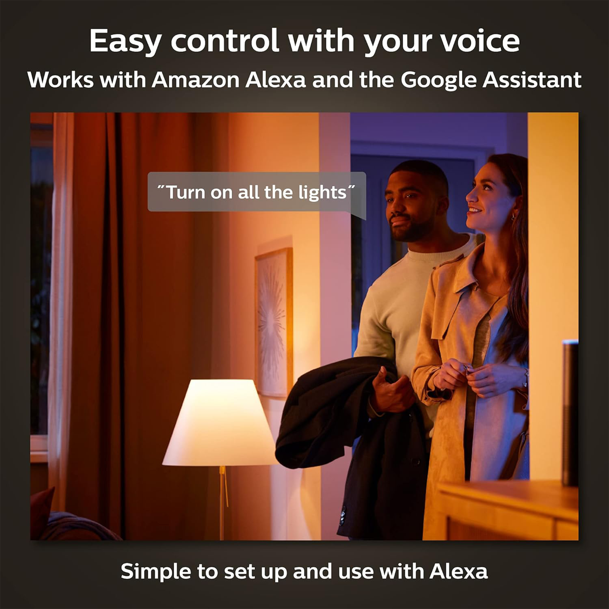 Philips Hue E26 Starter Kit with Dimmer Switch (White & Color Ambiance)