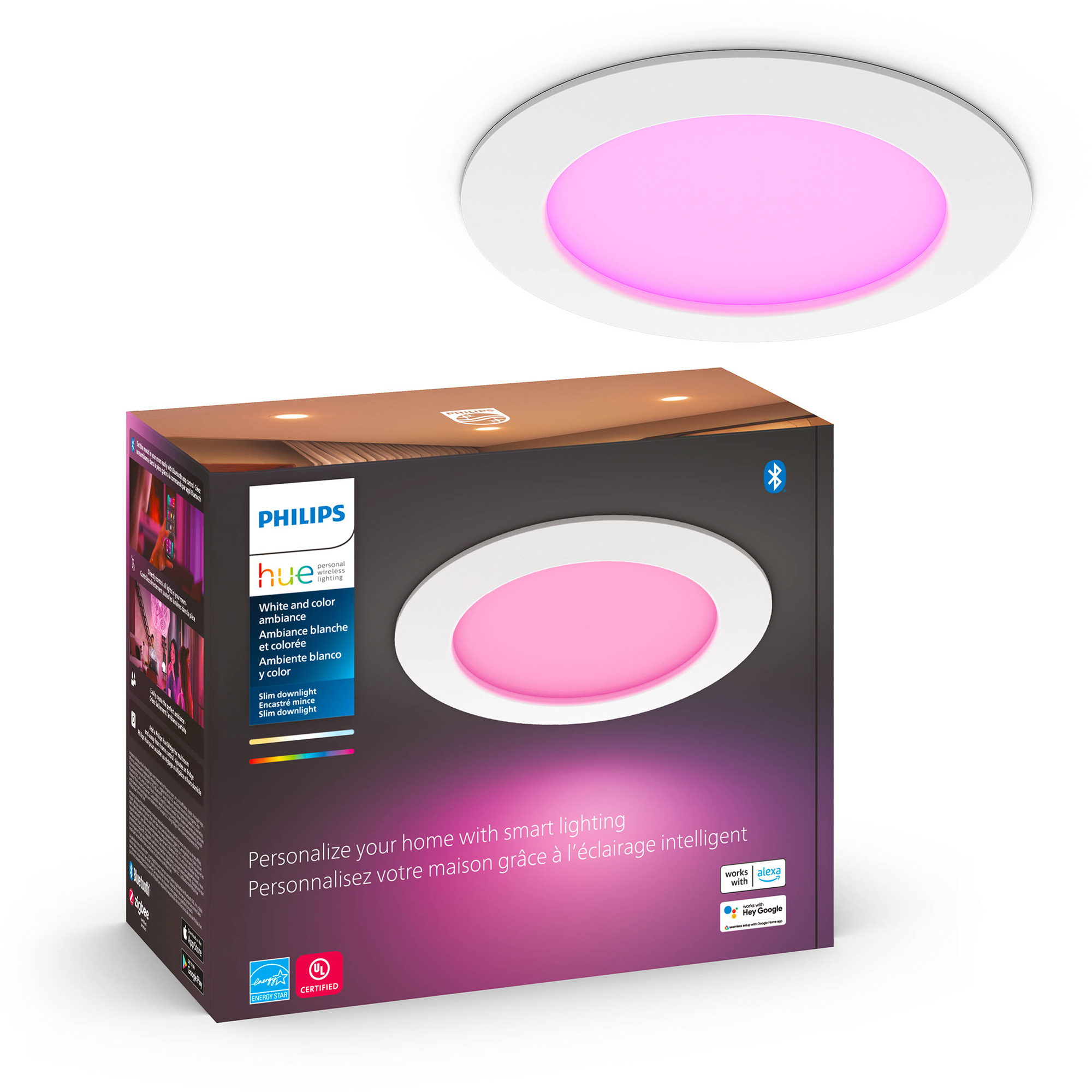 Philips Hue Smart Slim 6″ LED Downlight – White and Color Ambiance