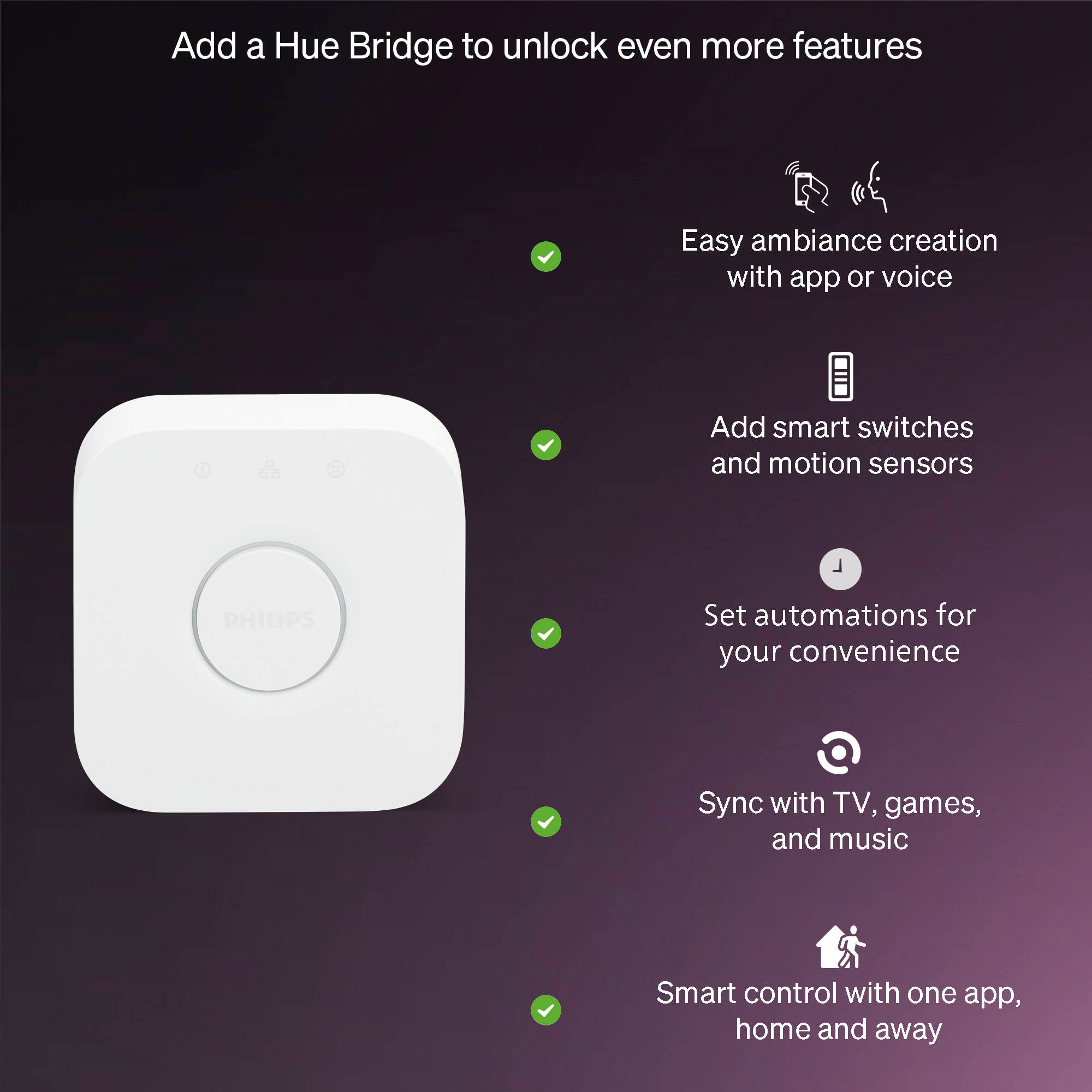 Philips Hue Essential Smart LED A19 Bulb with Matter and Bluetooth In White & Color Ambiance (4-Pack) - 592592