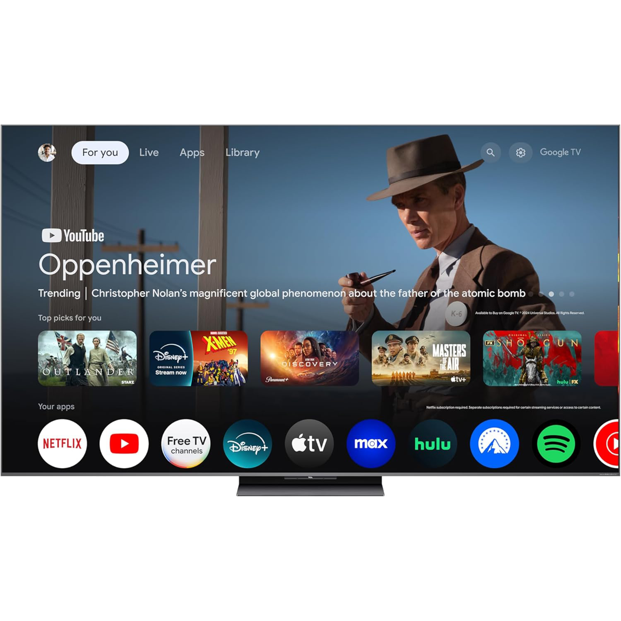 TCL QM8K Series 75" QD-Mini LED QLED 4K UHD Smart TV with Google TV – 75QM8K