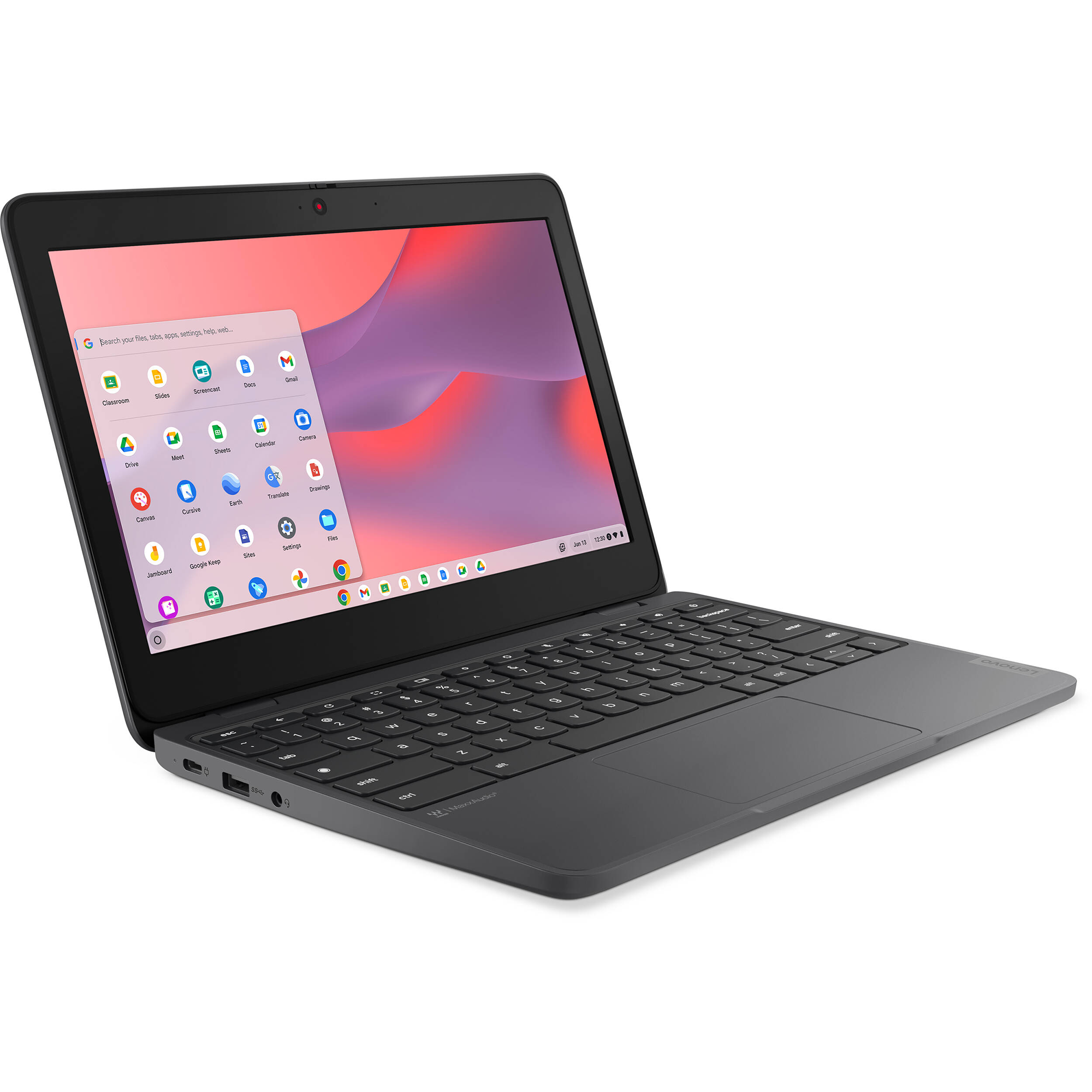 Lenovo 100e Chromebook Gen 4 82W0001FUS 11.6" Chromebook - HD - 60 Hz - Octa-core (ARM Cortex A76 + Cortex A55) - 8 GB - 64 GB Flash Memory - English Keyboard - Graphite Gray
