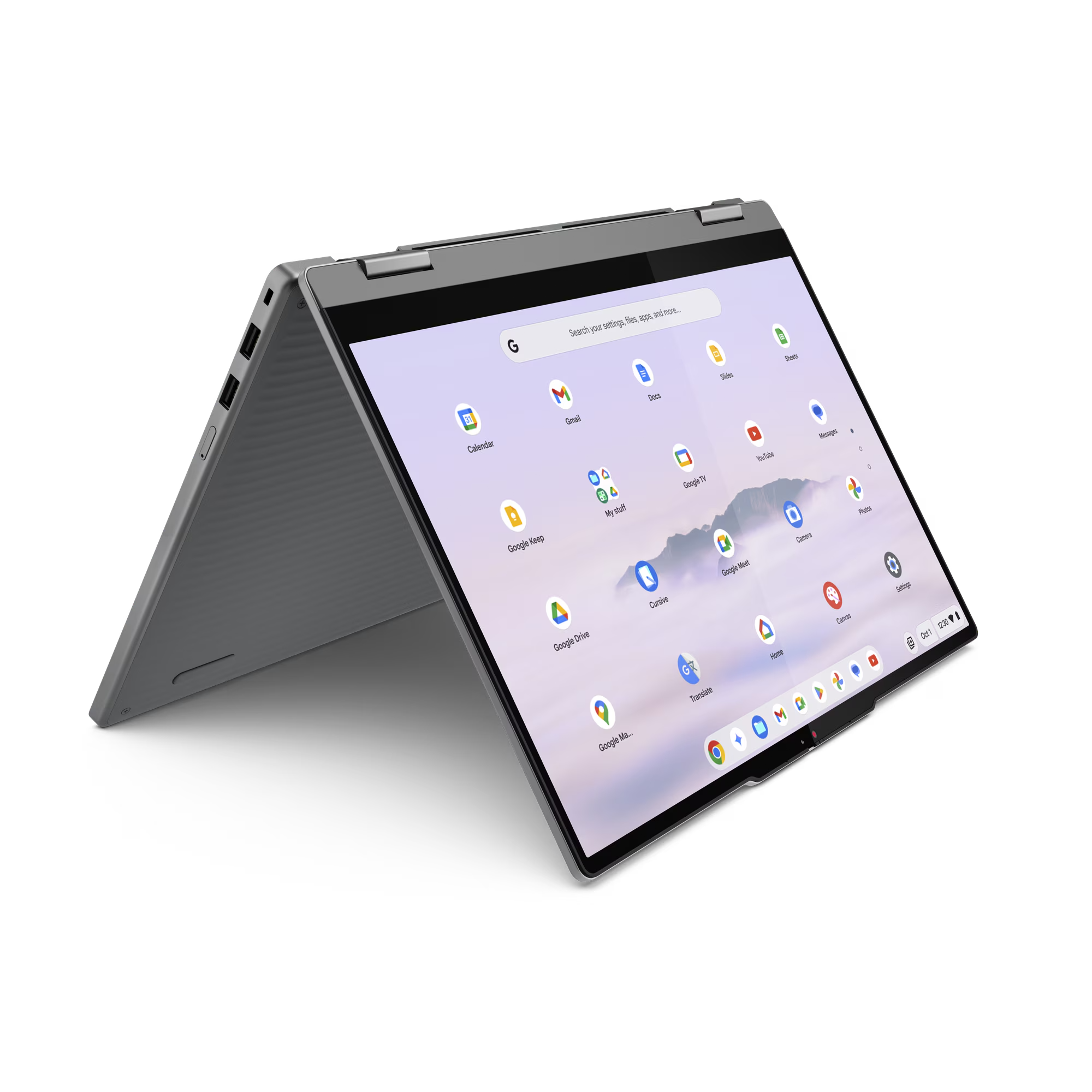 Lenovo 14IRU10 83LL000GUS 14" Touchscreen Convertible 2 in 1 Chromebook Plus - WUXGA - 60 Hz - Intel Core 7 250U - 16 GB - 512 GB SSD - English Keyboard - Luna Gray