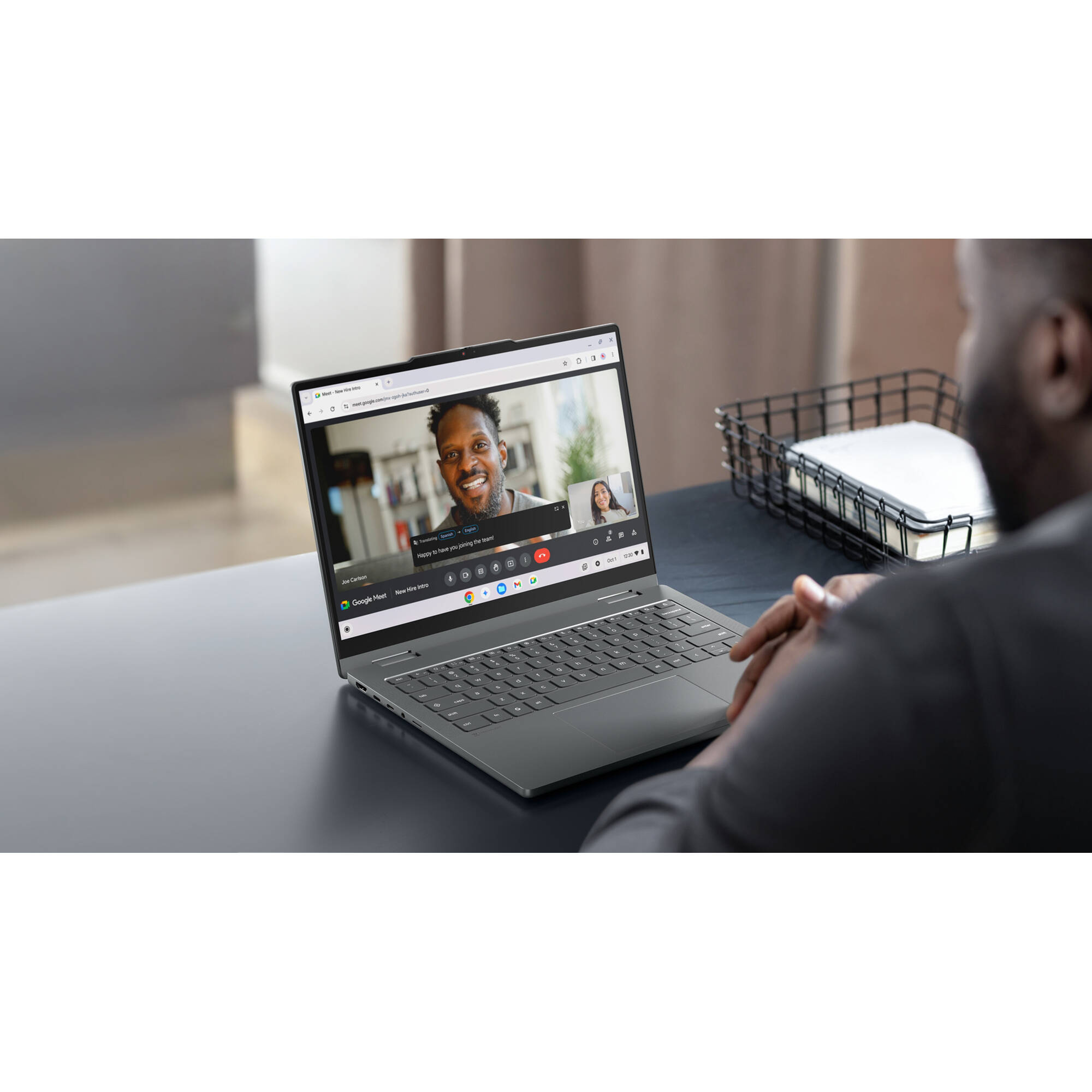 Lenovo 14IRU10 83LL000LUS 14" Touchscreen Convertible 2 in 1 Chromebook Plus - WUXGA - 60 Hz - Intel Core 5 120U - 8 GB - 256 GB SSD - English Keyboard - Luna Gray