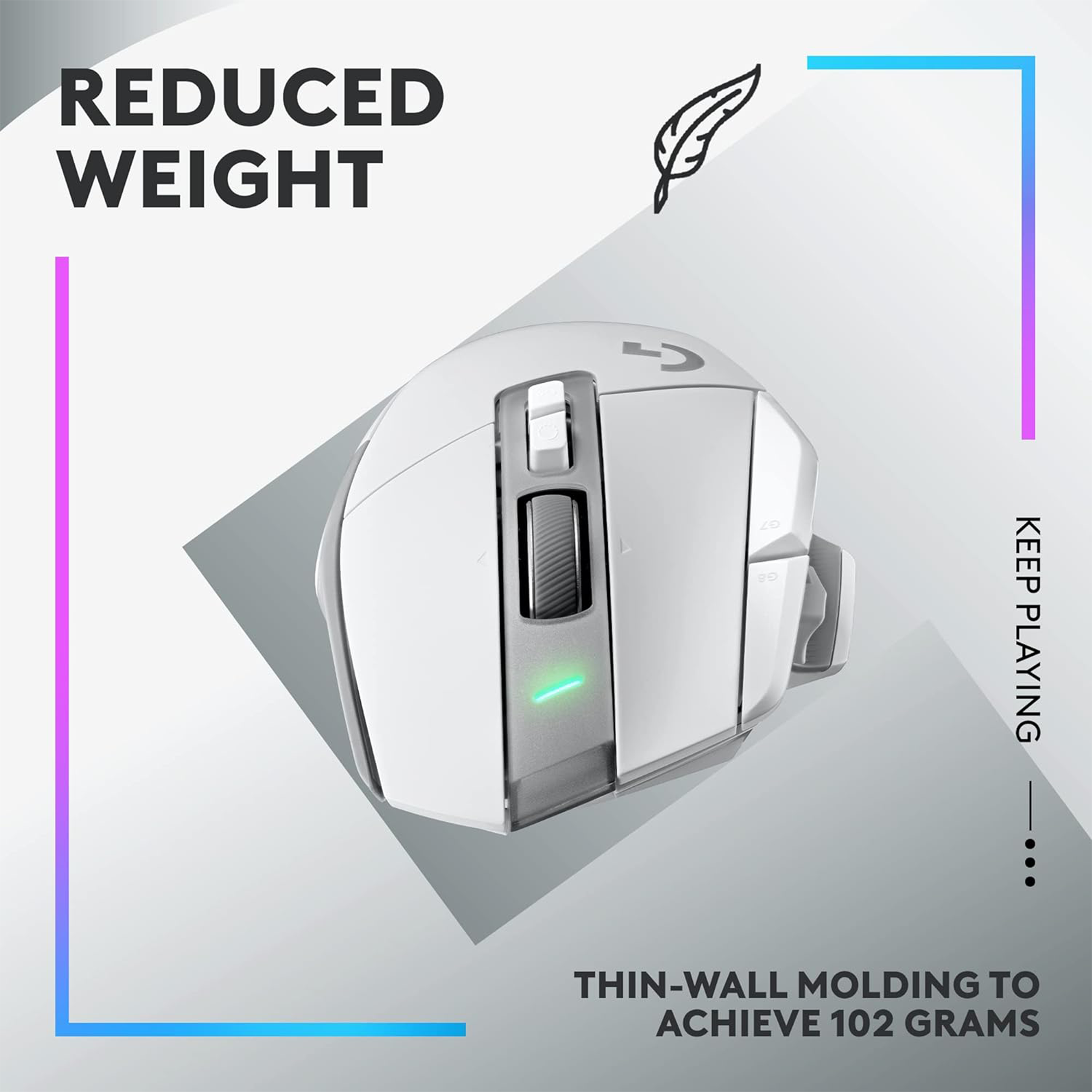 Logitech G G502 X LIGHTSPEED Wireless Gaming Mouse (White)