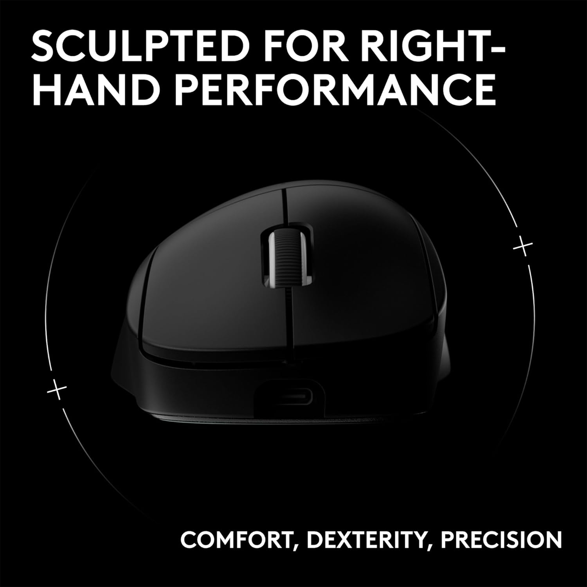 Logitech G PRO X SUPERLIGHT 2 DEX LIGHTSPEED Wireless Mouse (Black)