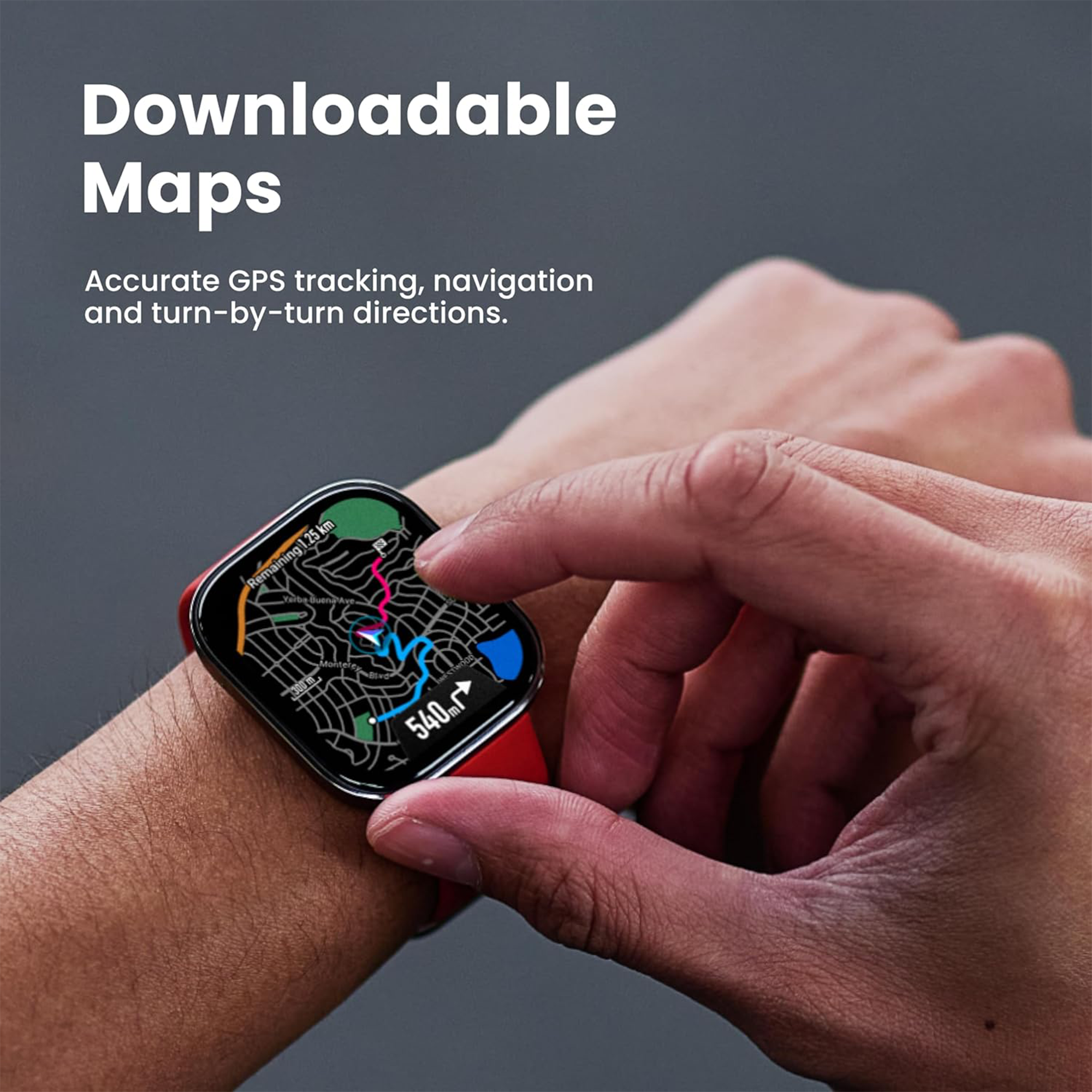 AMAZFIT Bip 6 Smart Watch - Black, Silicone Strap, 46 mm