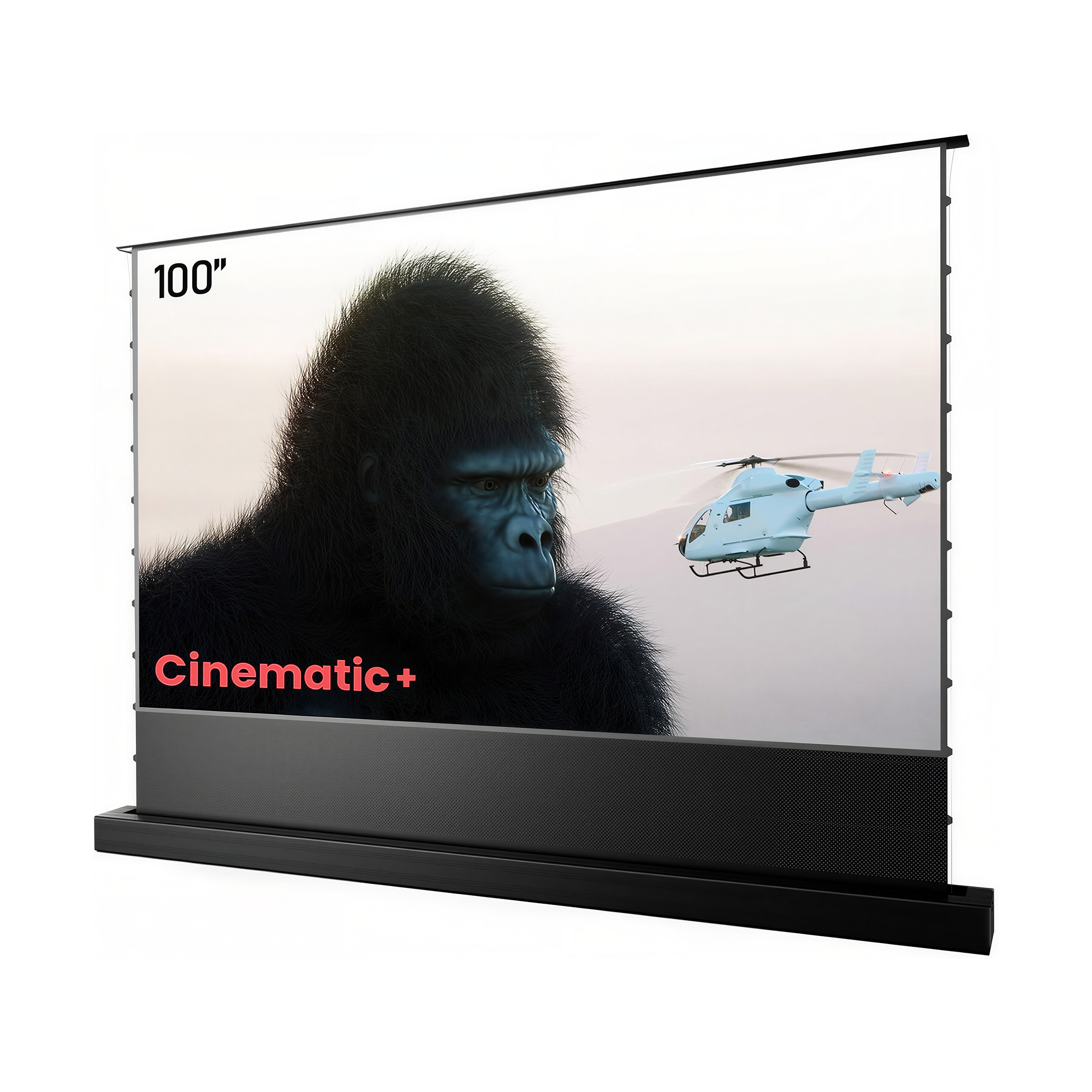 AWOL VISION 100" Cinematic+ ALR Motorized Floor Rising Acoustic Screen - ALR-F210C