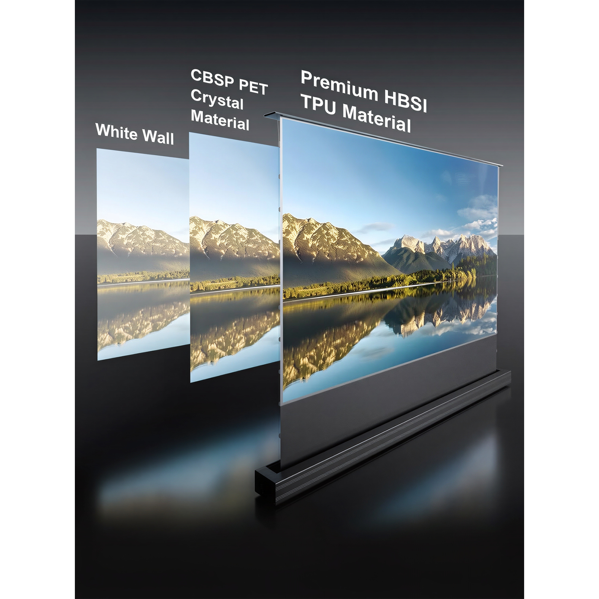 AWOL VISION 100" Cinematic+ ALR Motorized Floor Rising Acoustic Screen - ALR-F210C