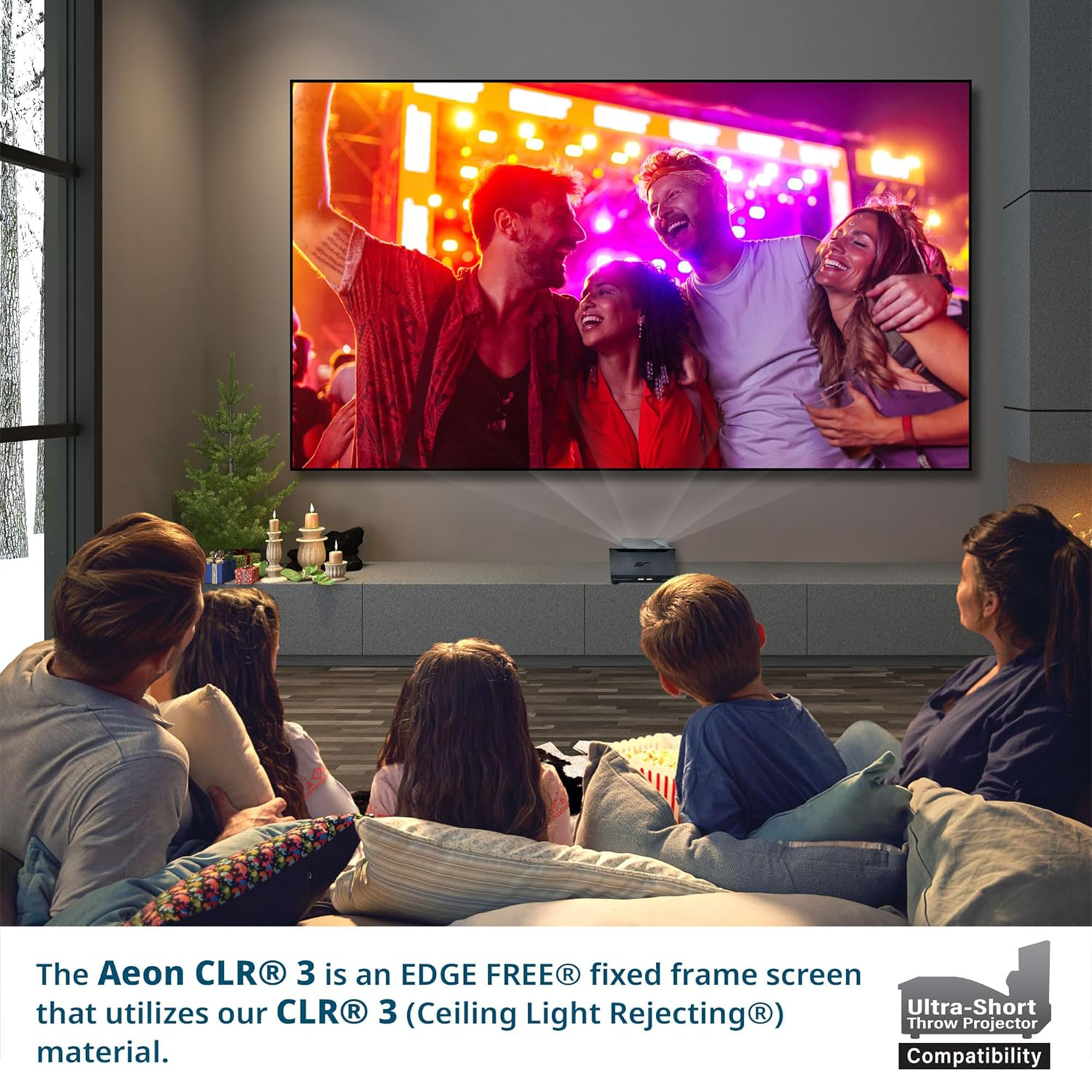 Elite Screens Aeon CLR 3 AR103H-CLR3 103" Fixed Frame Projection Screen