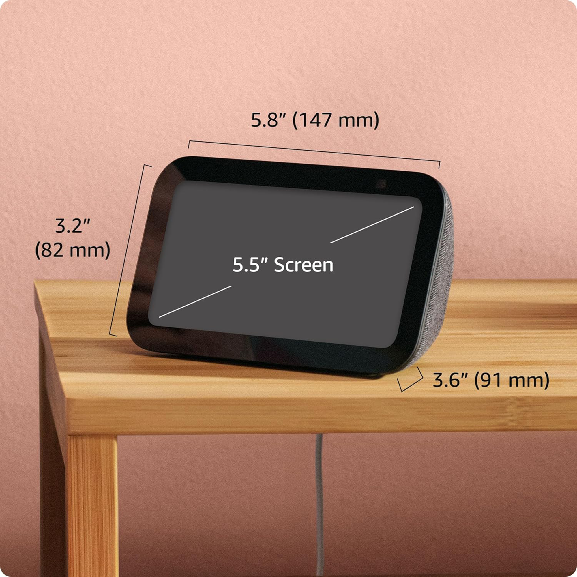 Amazon Echo Show 5 (3rd Gen) Smart Speaker with 5.5" Screen & Alexa Voice Recognition & Control - (Glacier White)