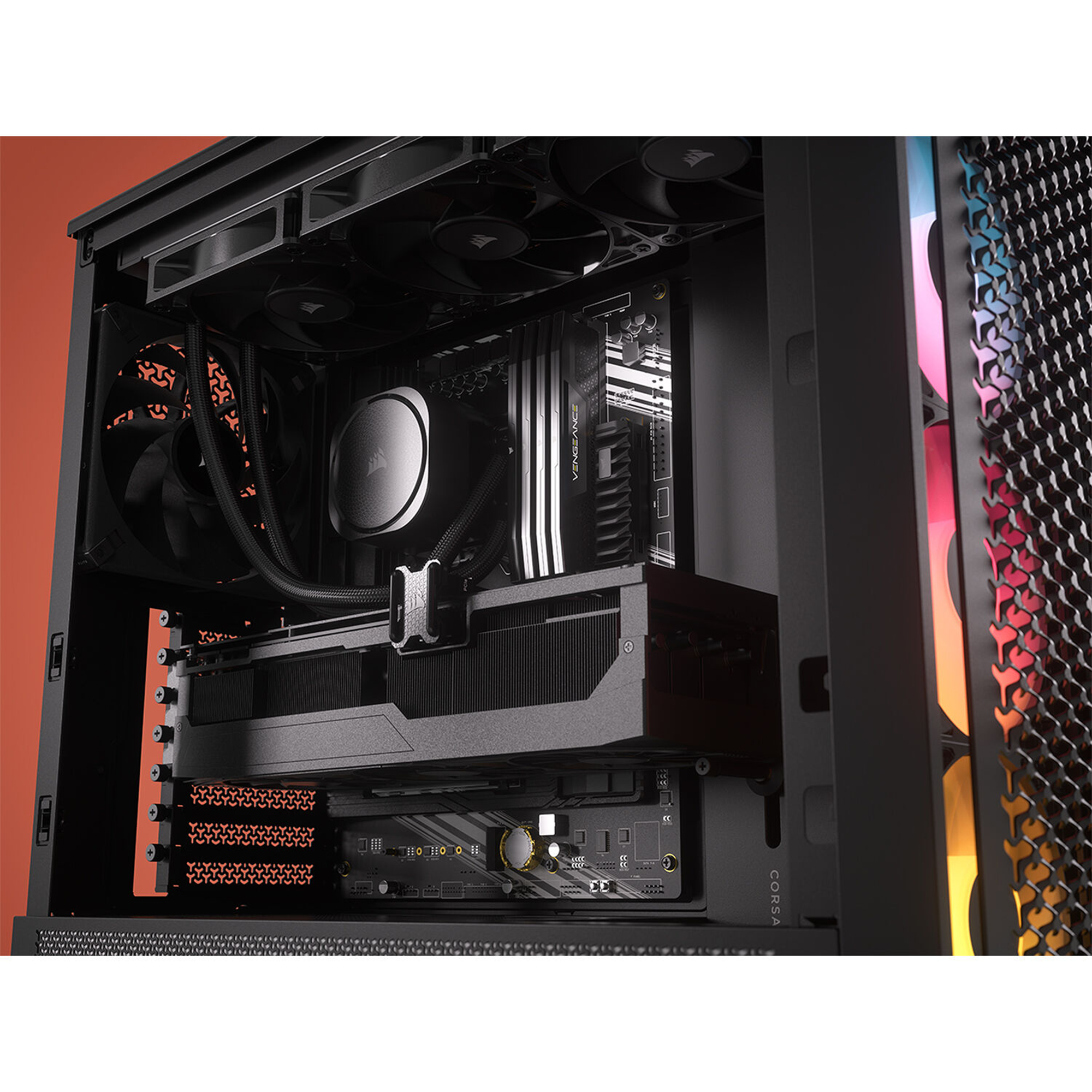 CORSAIR FRAME 4000D RS ARGB Tempered Glass Mid-Tower E-ATX Desktop Case (Black)