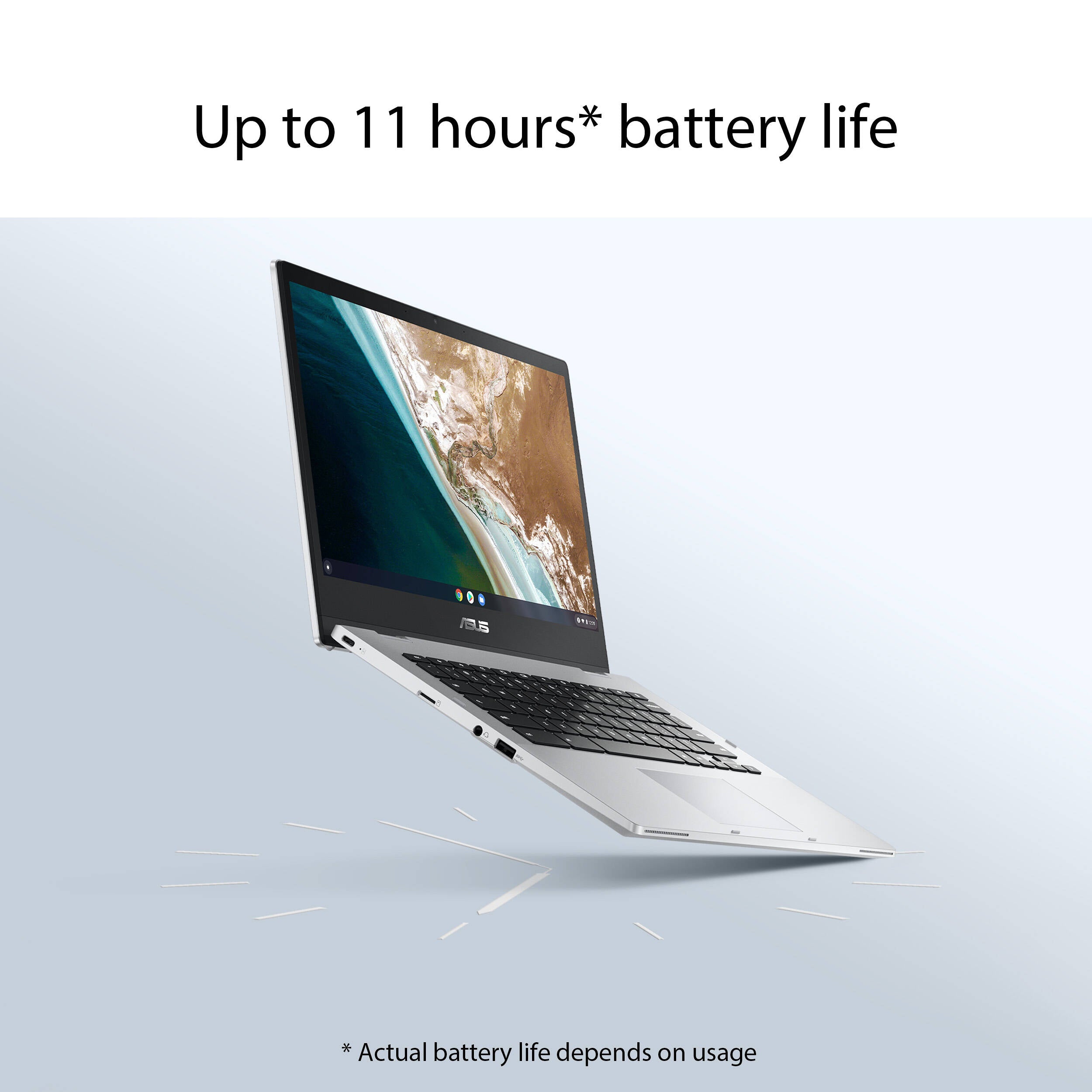 ASUS Chromebook Flip CX1400FKA-DS84FT 2 in 1 Chromebook (Transparent Silver)