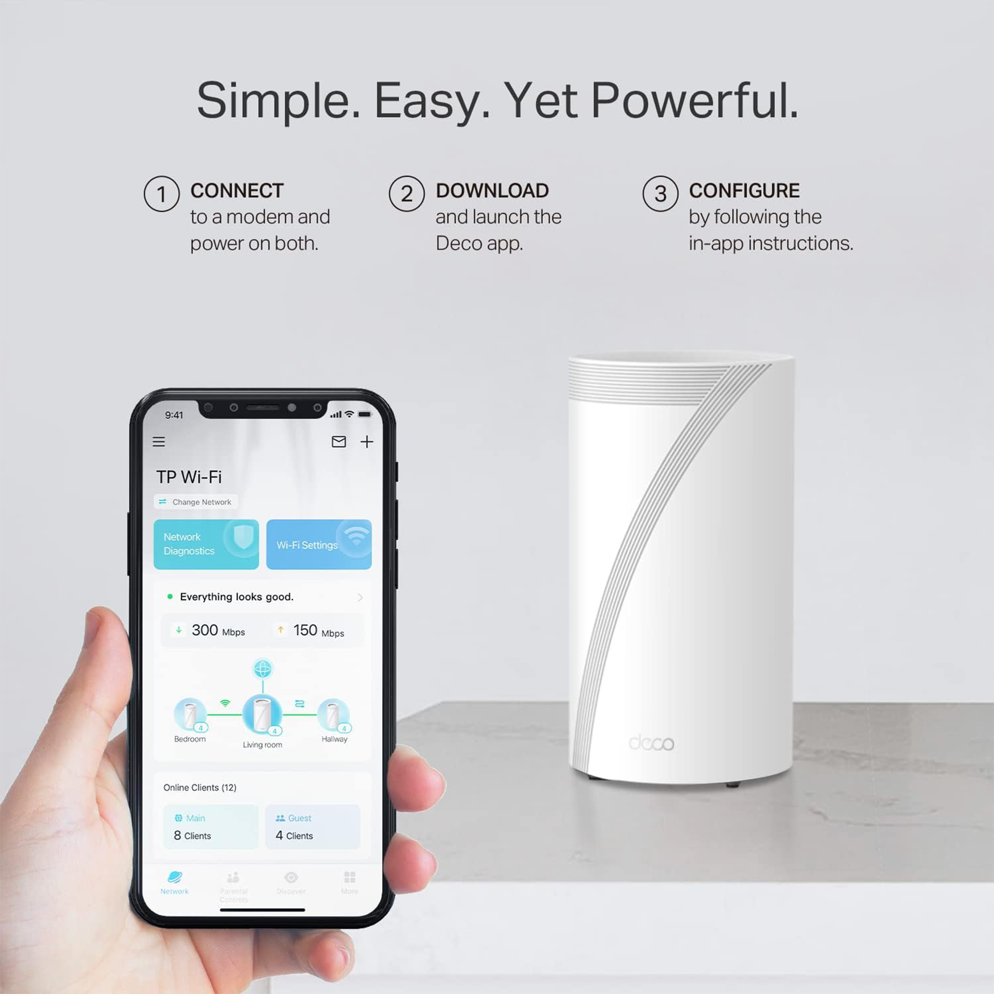 TP-Link Deco BE85 BE22000 Tri-Band 10G / 2.5G Whole Home 3-Piece Mesh Module