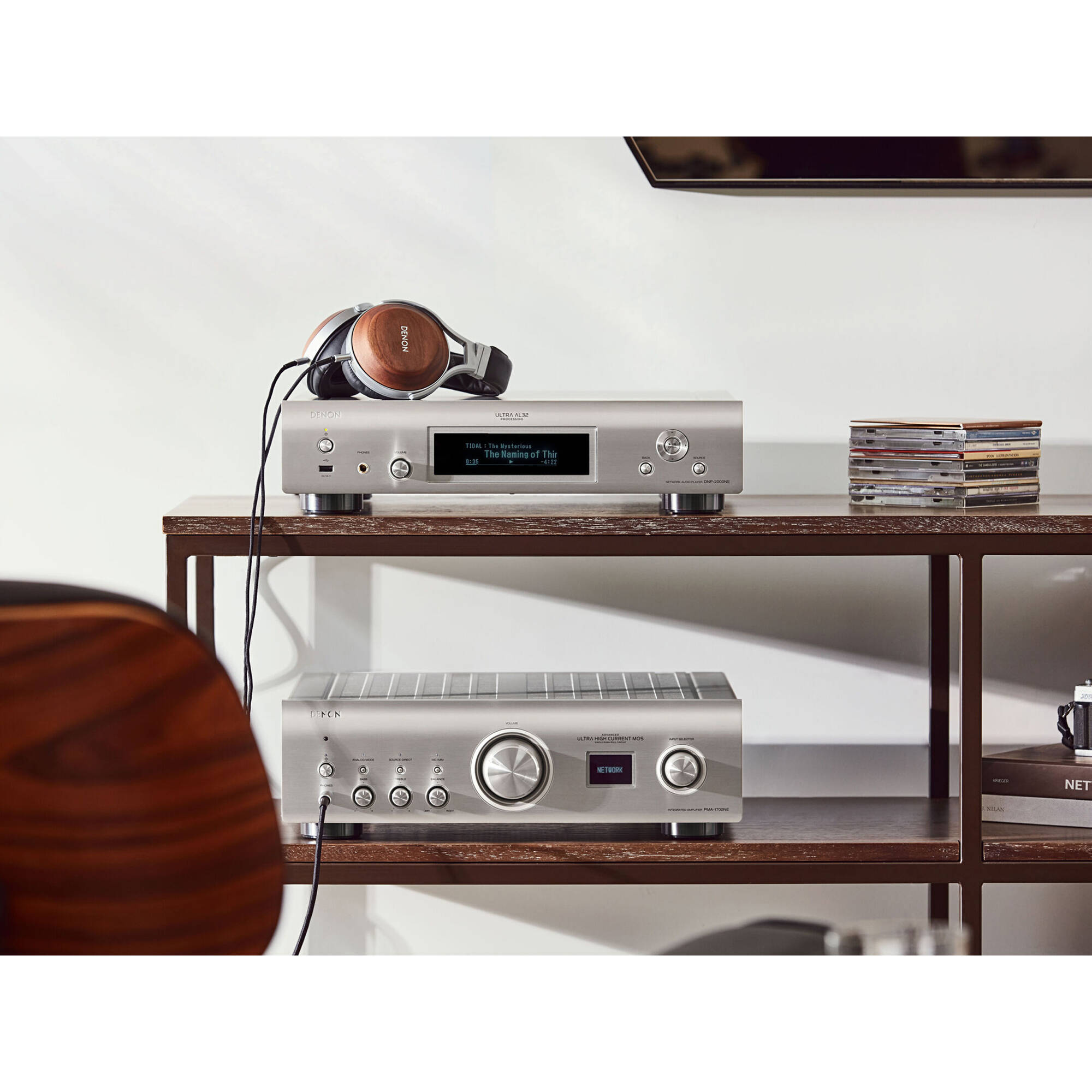 Denon DNP-2000NE High-Resolution DAC Audio Streamer with HEOS (Silver)