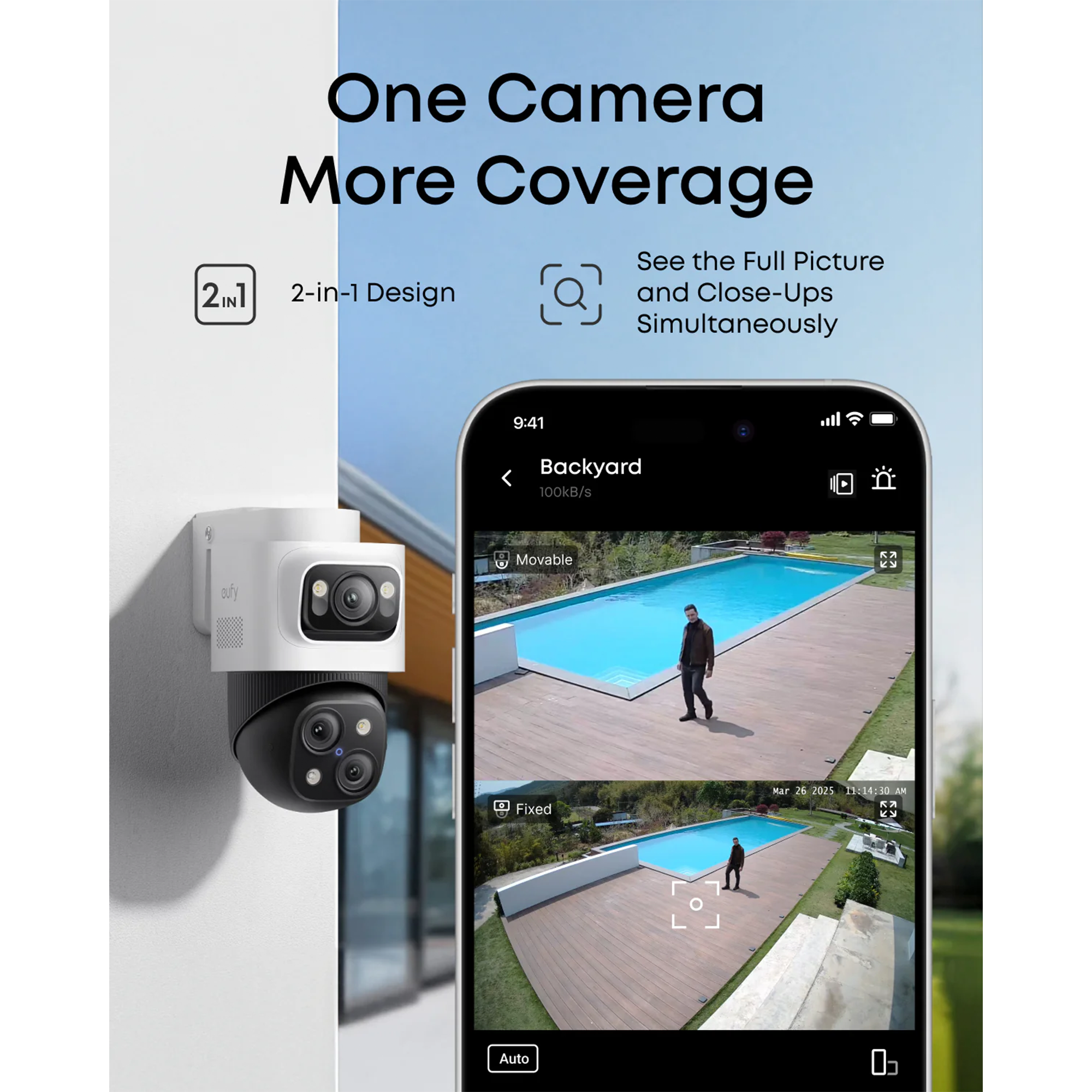 eufy PoE NVR Security System S4 - Power Over Ethernet | Wired | 24/7 Recording | Up to 16CH | 2TB HDD | 2 Bullet-PTZ Cams | 2 Turret Cams, 360° PTZ | AI Auto Framing & Tracking, Smart Video Search