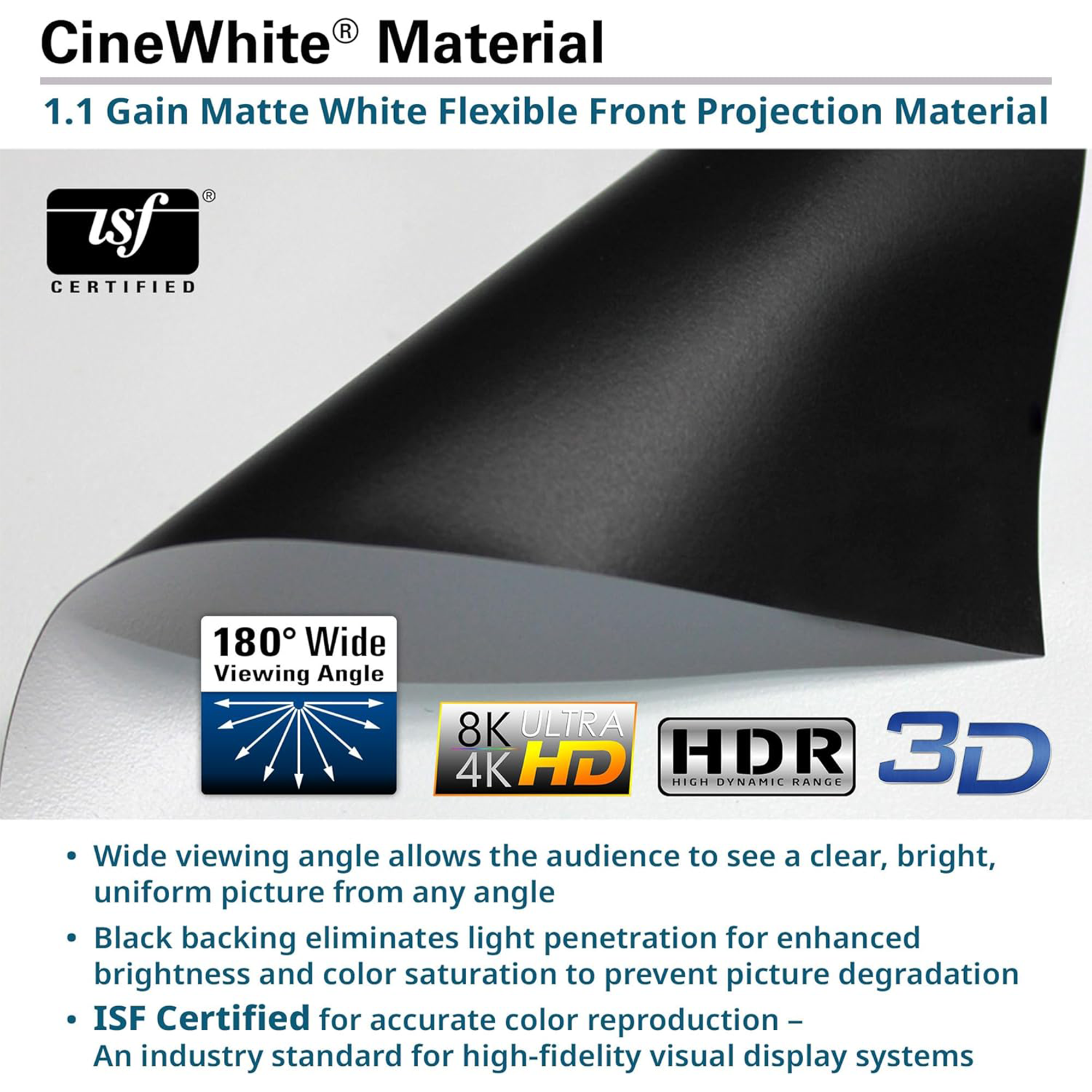 Elite Screens Kestrel Tab-Tension 3 FTE150H3 150" Electric Floor-Rising Projection Screen