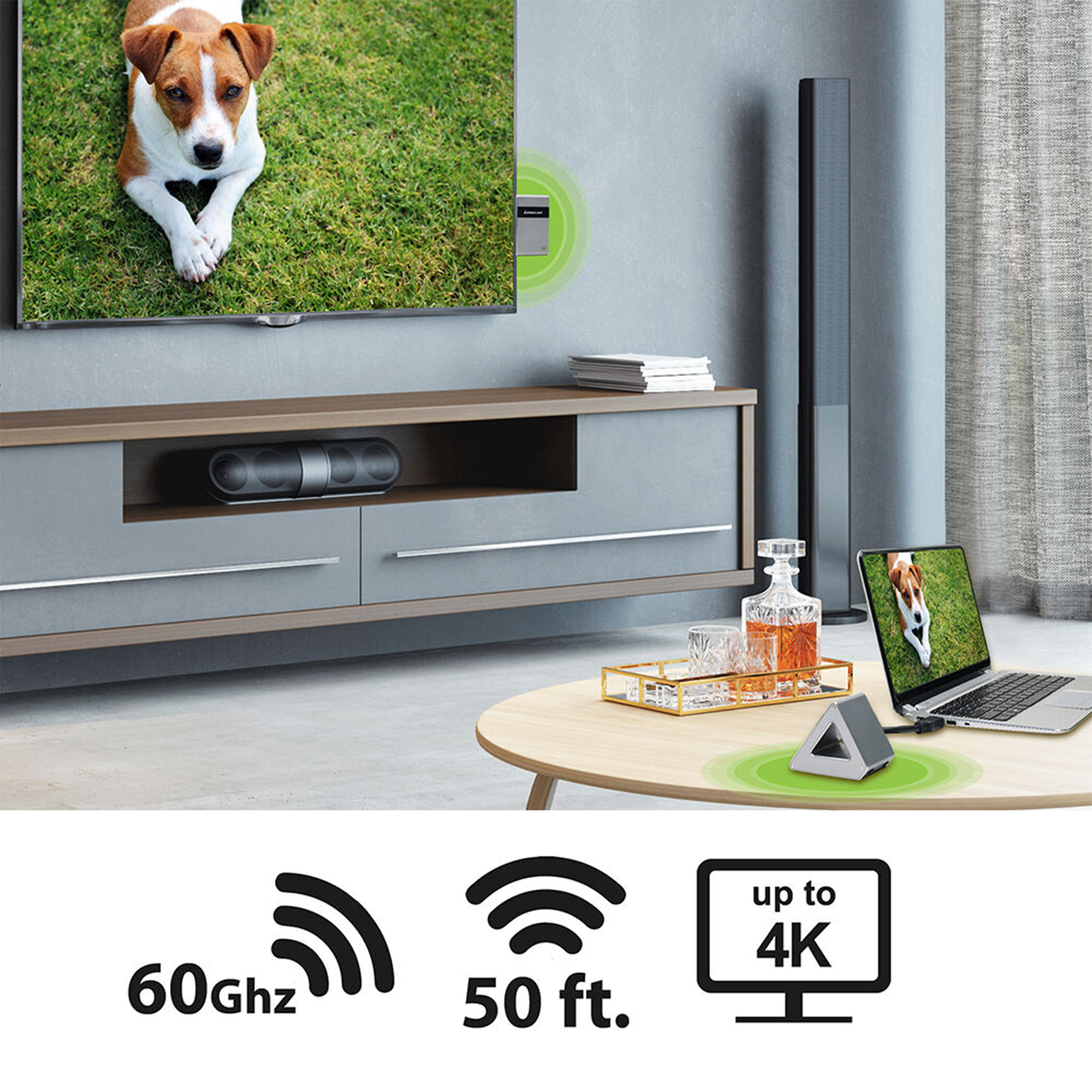 IOGEAR GW4K30GH60 4K UHD Wireless HDMI Extender (50')