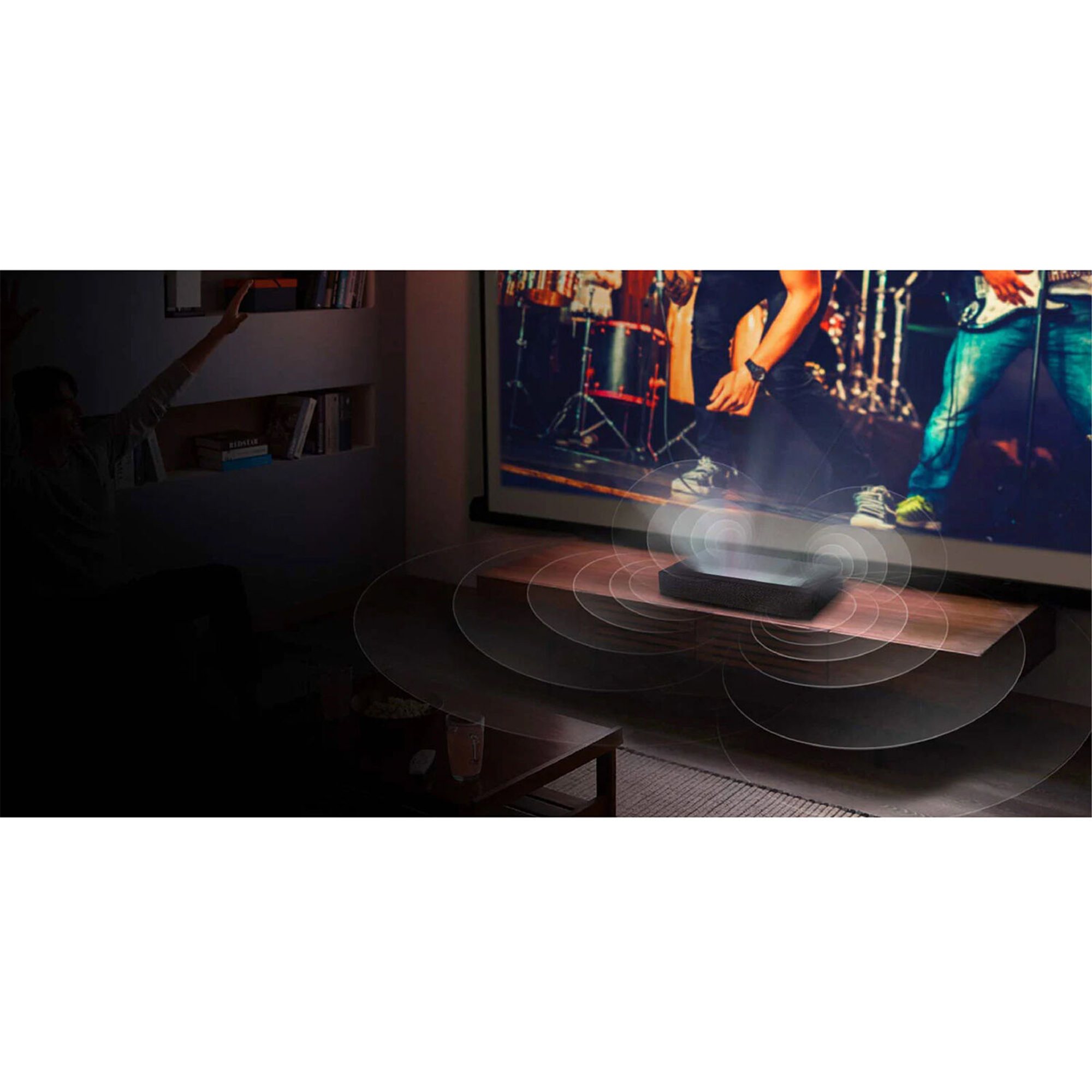 LG CineBeam HU915QB 3000-Lumen XPR 4K UHD Ultra-Short Throw Laser DLP Smart Home Theater Projector