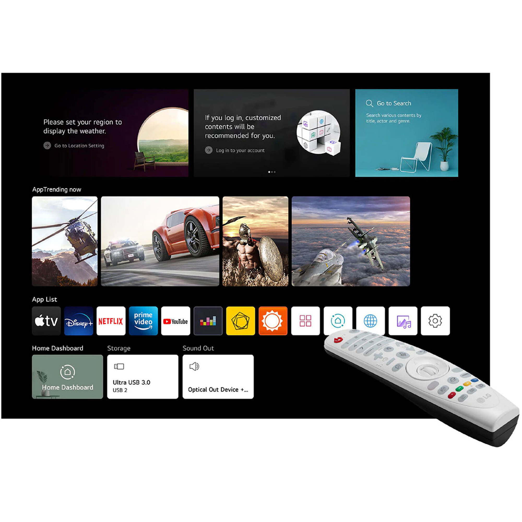 LG CineBeam HU915QB 3000-Lumen XPR 4K UHD Ultra-Short Throw Laser DLP Smart Home Theater Projector
