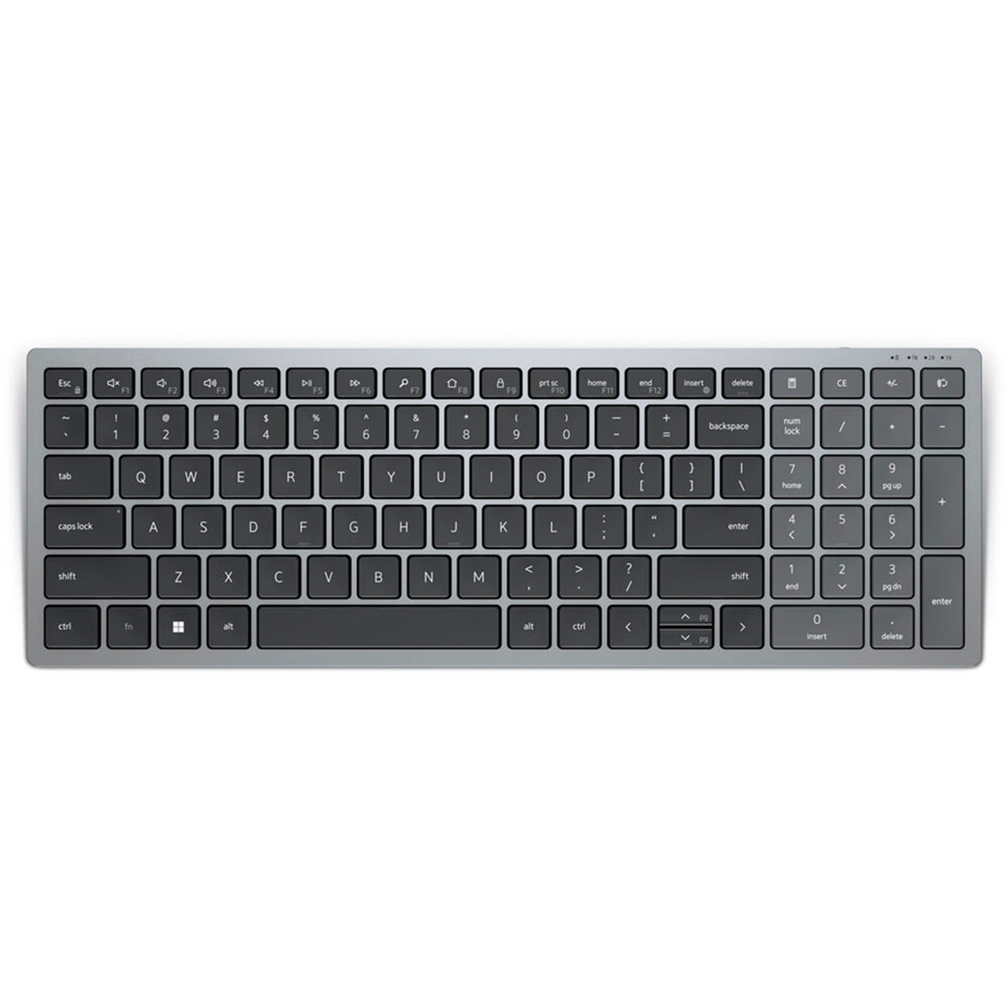 Dell KB740 Compact Multi-Device Wireless Keyboard - US English (Gray)