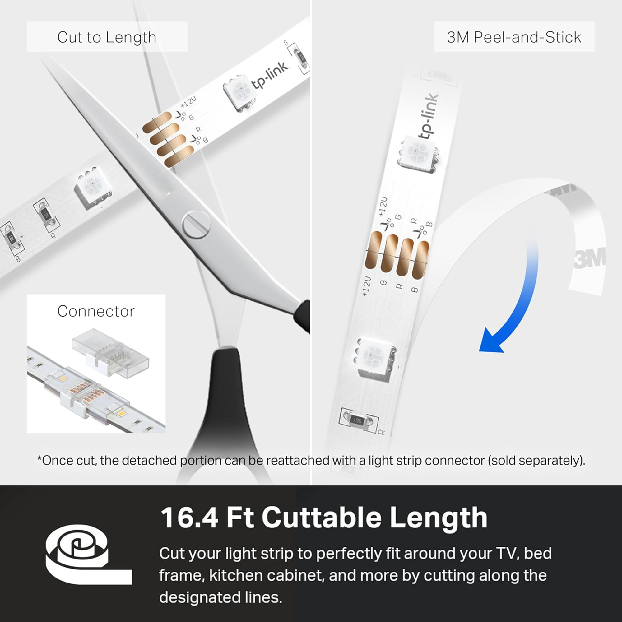 TP‑Link Kasa Smart LED Light Strip KL420L5 – 16.4′ RGBIC (Matter)