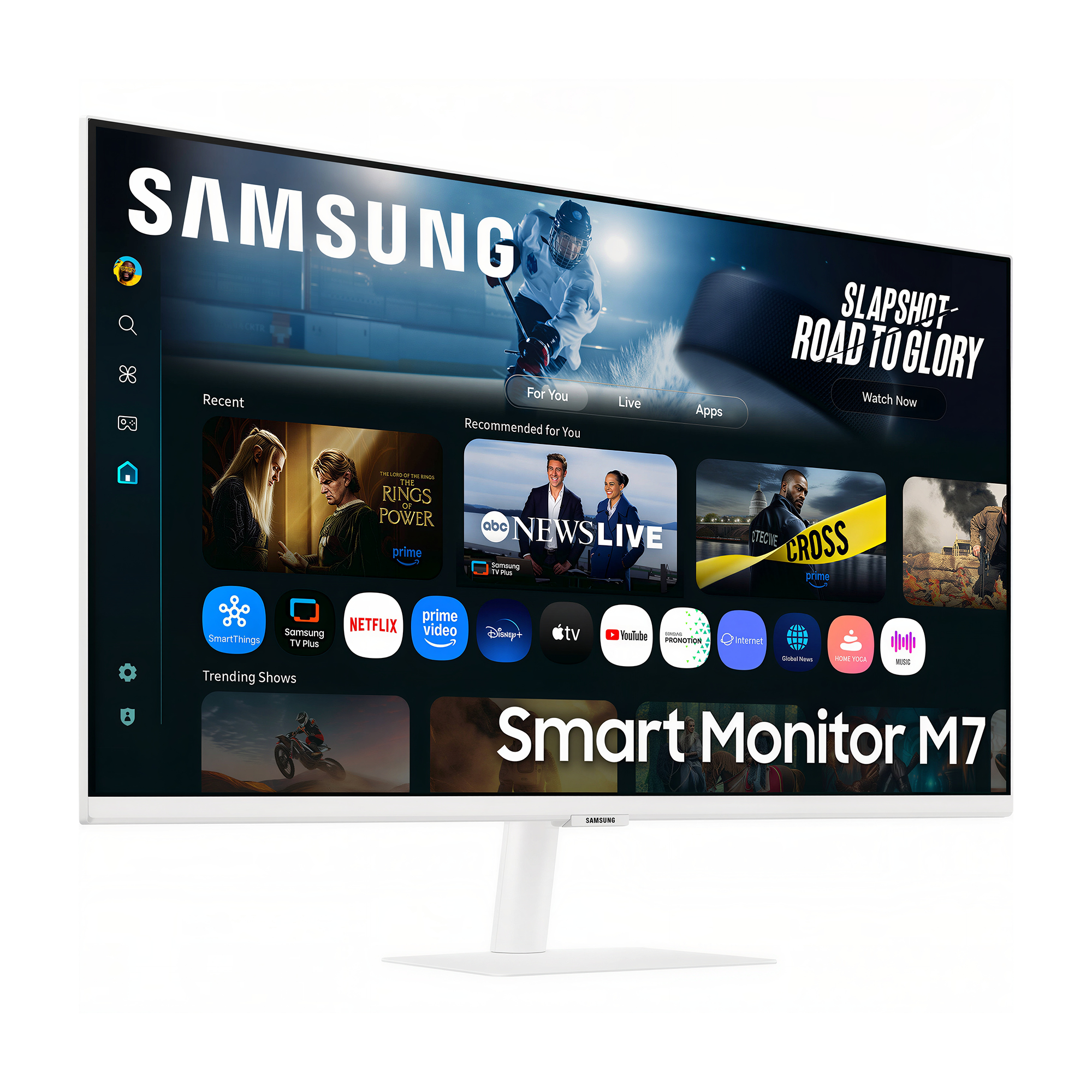 Samsung M7 M70F 32" 4K HDR Smart Monitor with Samsung Vision AI (White)