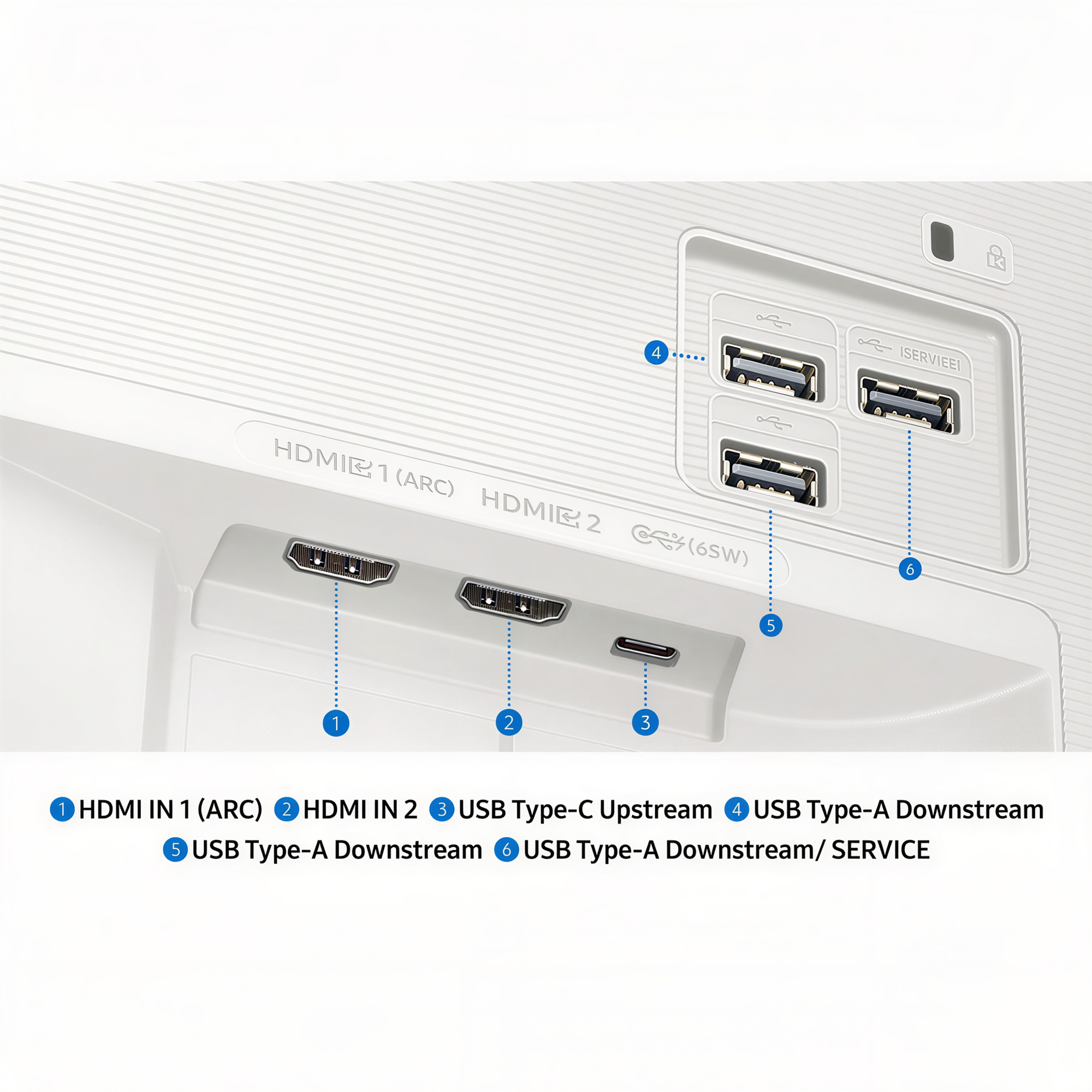 Samsung M7 M70F 32" 4K HDR Smart Monitor with Samsung Vision AI (White)