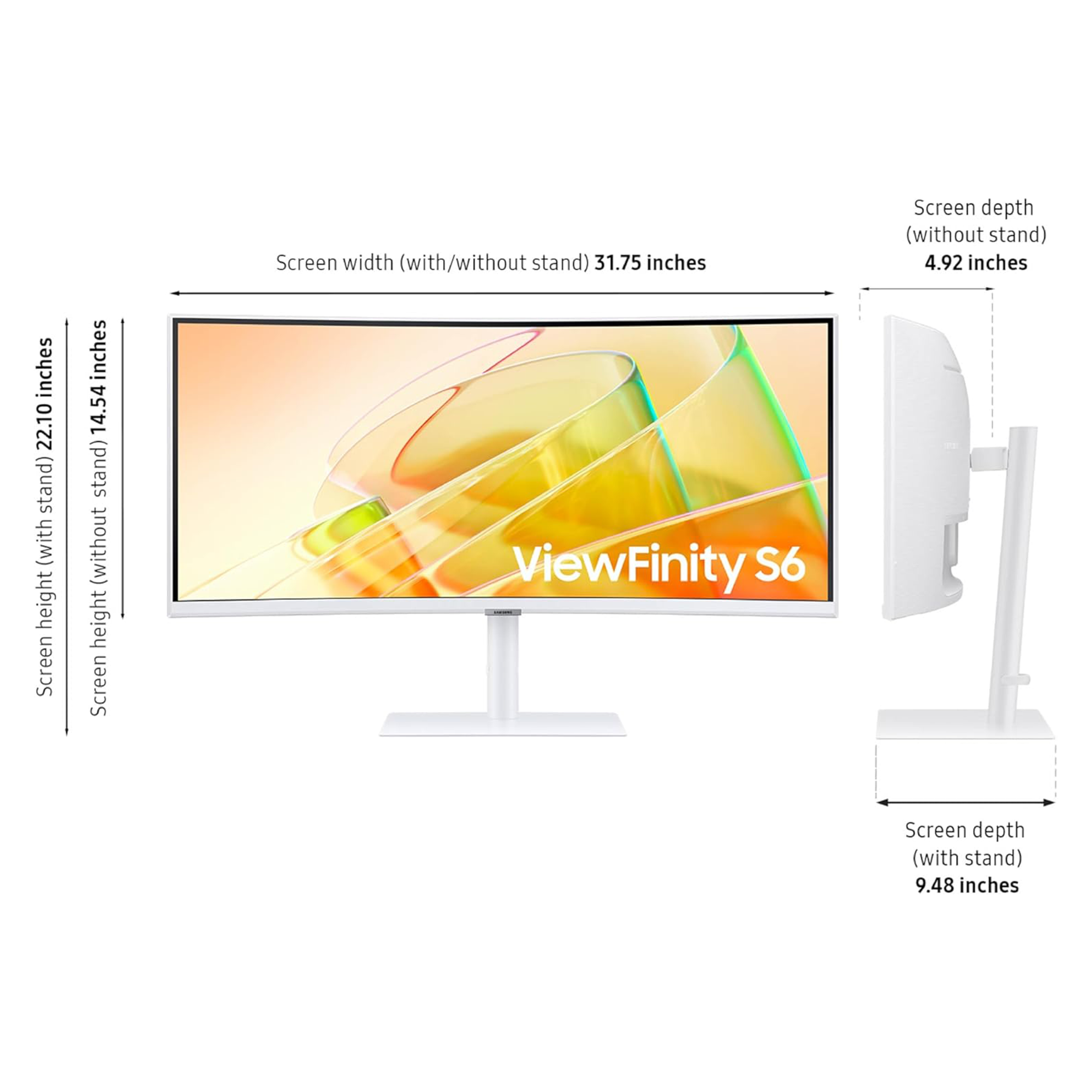 Samsung ViewFinity S65TC Ultra 34" 1440p HDR 100 Hz Curved Ultrawide Monitor (Warm White)