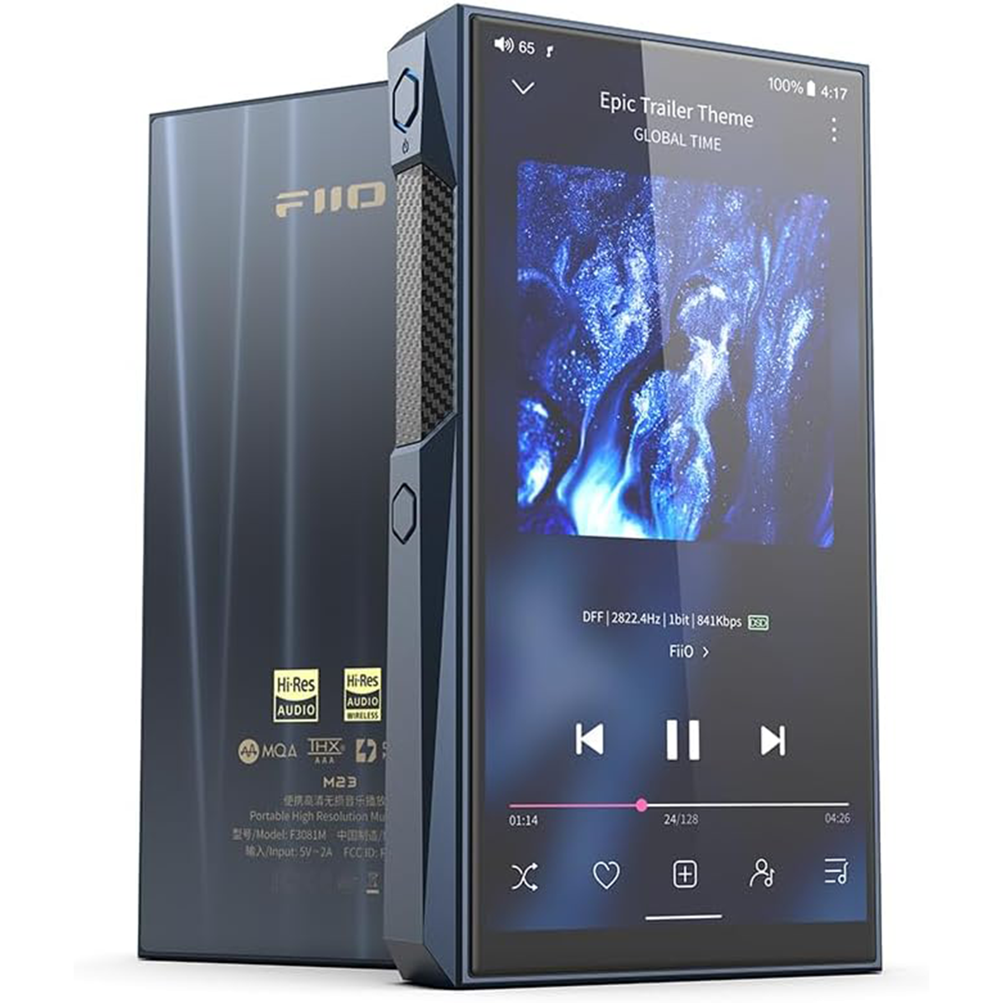 FiiO M23 Portable Hi-Res Lossless Music Player (Deep Blue)