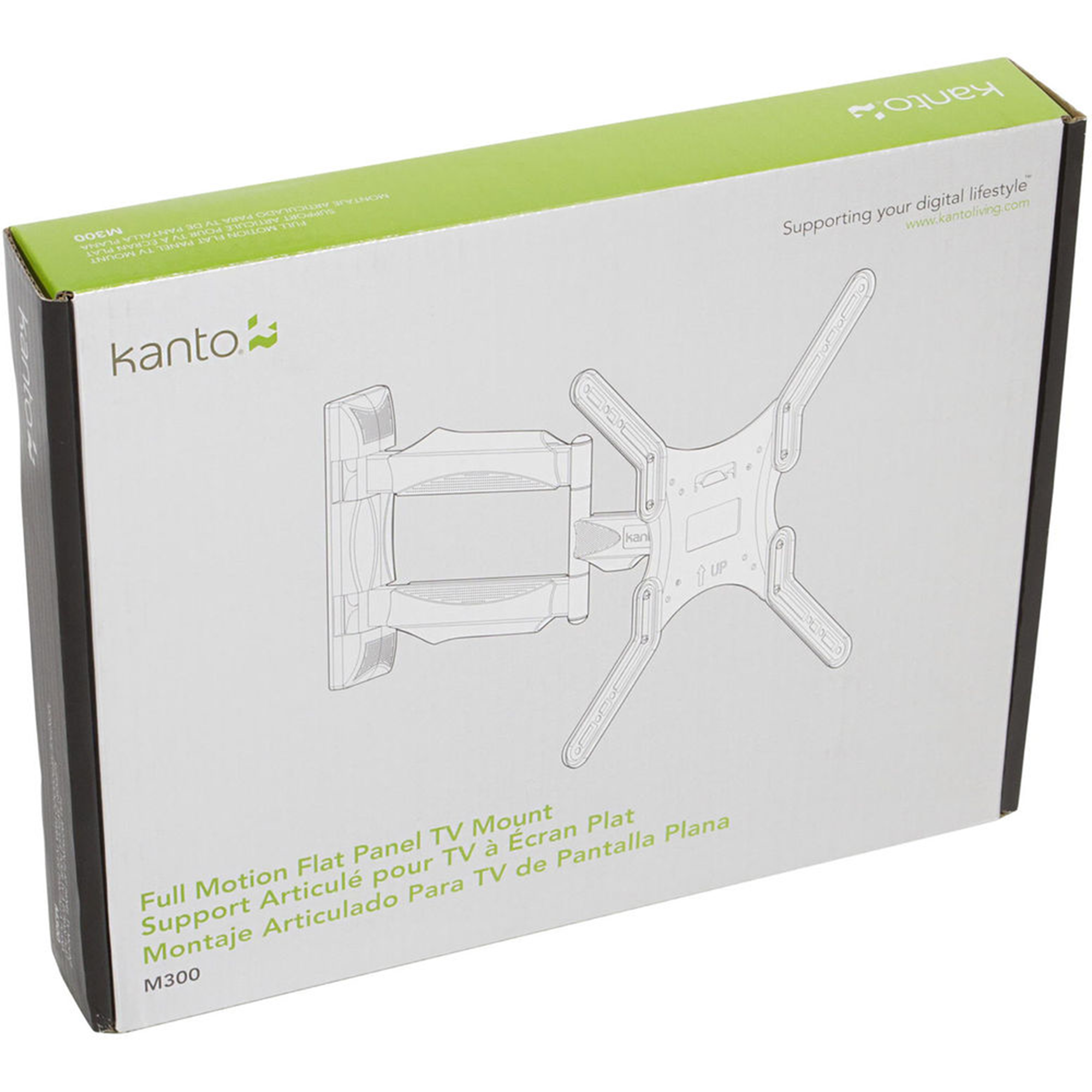 Kanto Living M300 Full Motion Wall Mount for 26 to 55" Displays (Black)