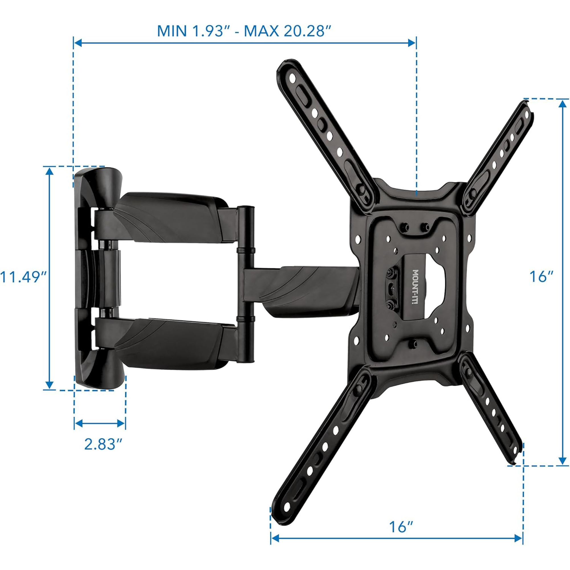 Mount-It! MI-14002 Full Motion TV Wall Mount for 32 to 55" Displays