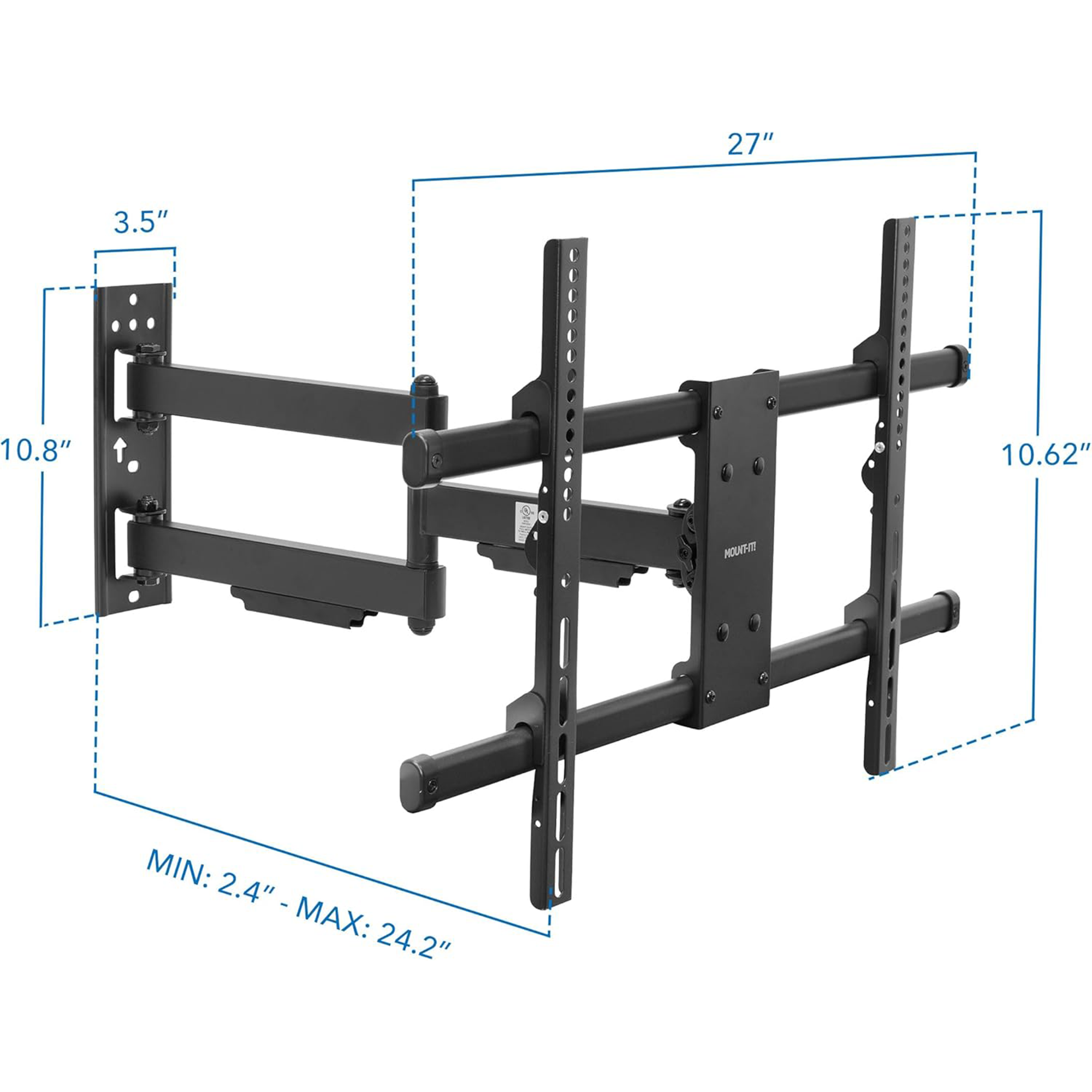 Mount-It! MI-14003 Heavy Duty Full Motion TV Wall Mount for 37 to 80" Displays