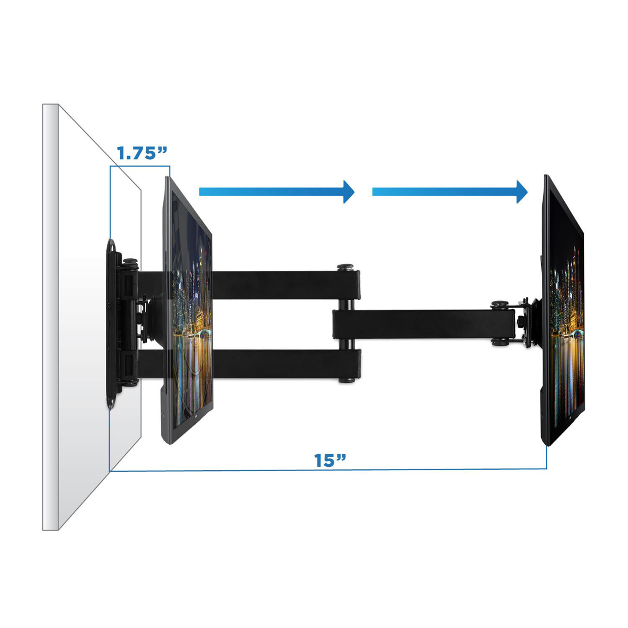 Mount-It! MI-2042L Full Motion TV Wall Mount for up to 47" Screens
