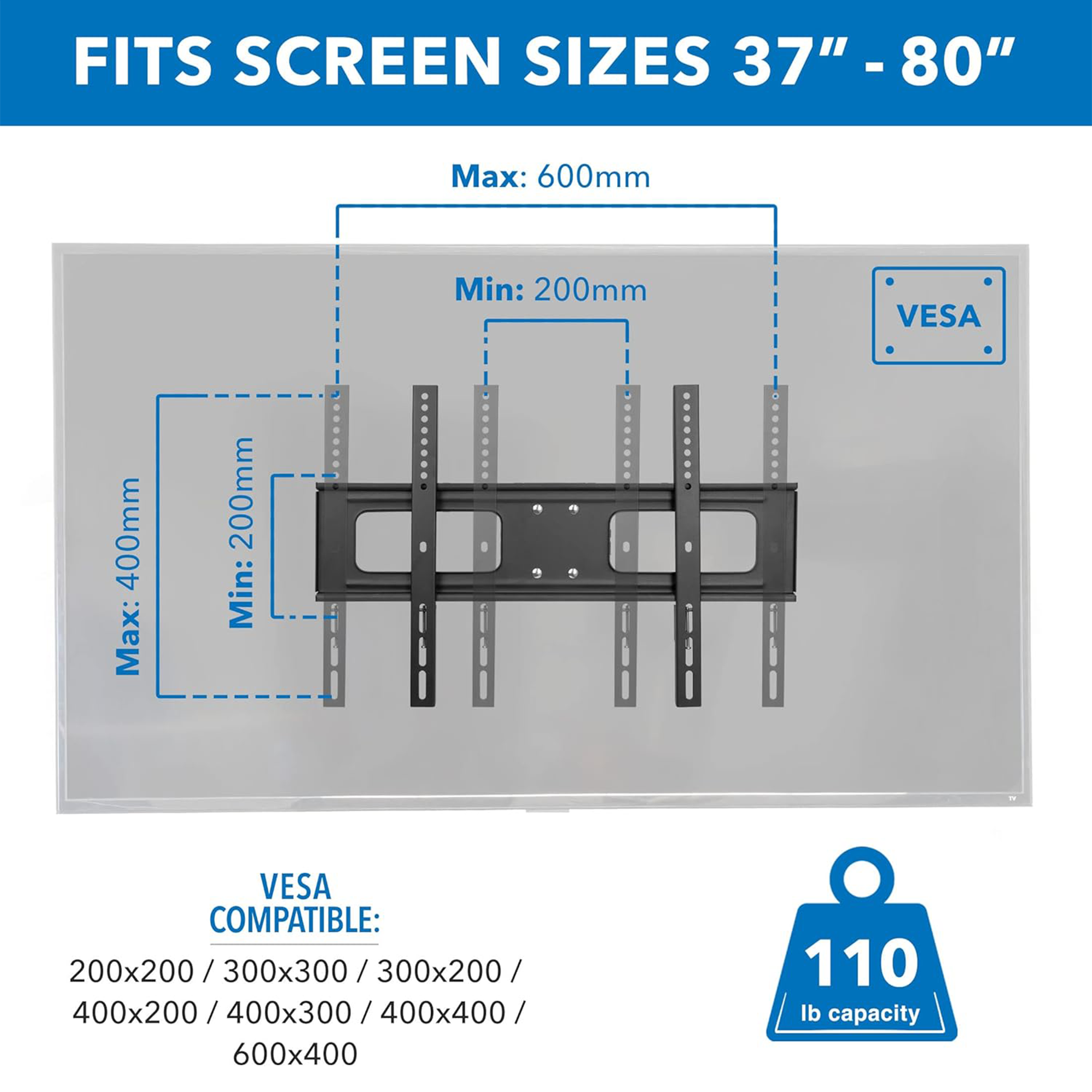 Mount-It! MI-396 Full-Motion Outdoor TV Wall Mount for 37 to 80" Displays