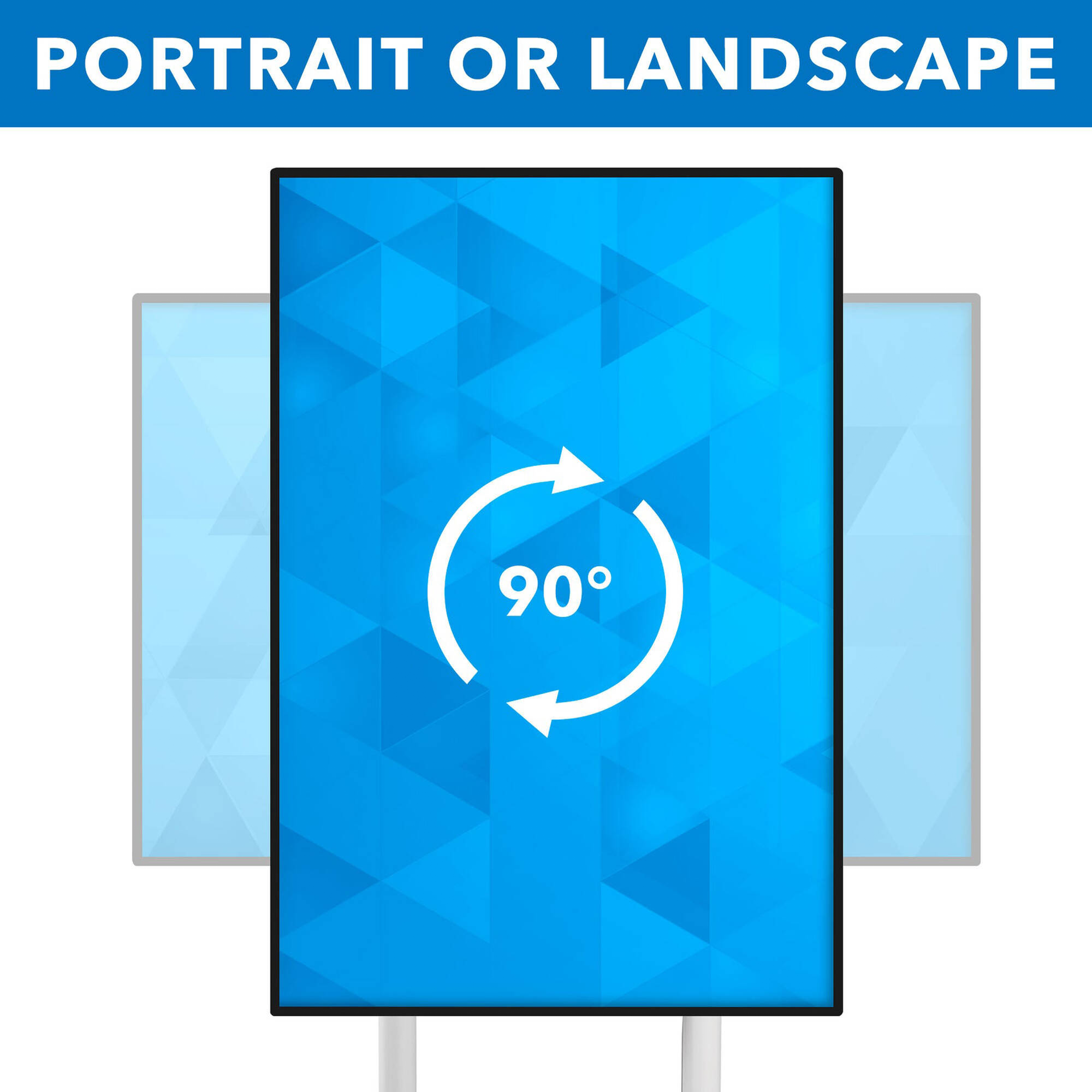 Mount-It! MI-8001 Interactive Display Stand & Mobile TV Flip Cart with Shelf (White)