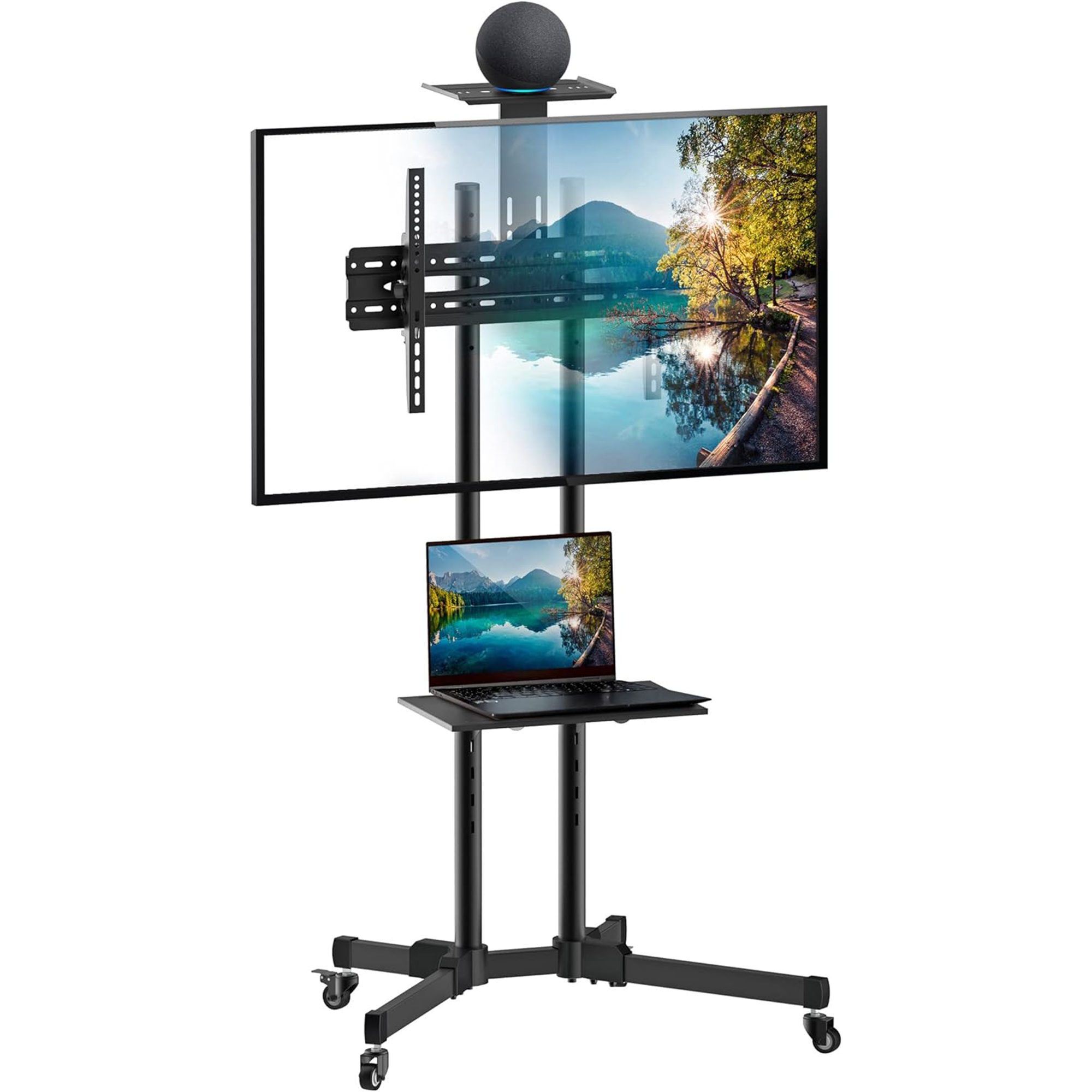 Mount-It! MI-876 Adjustable Mobile TV Cart