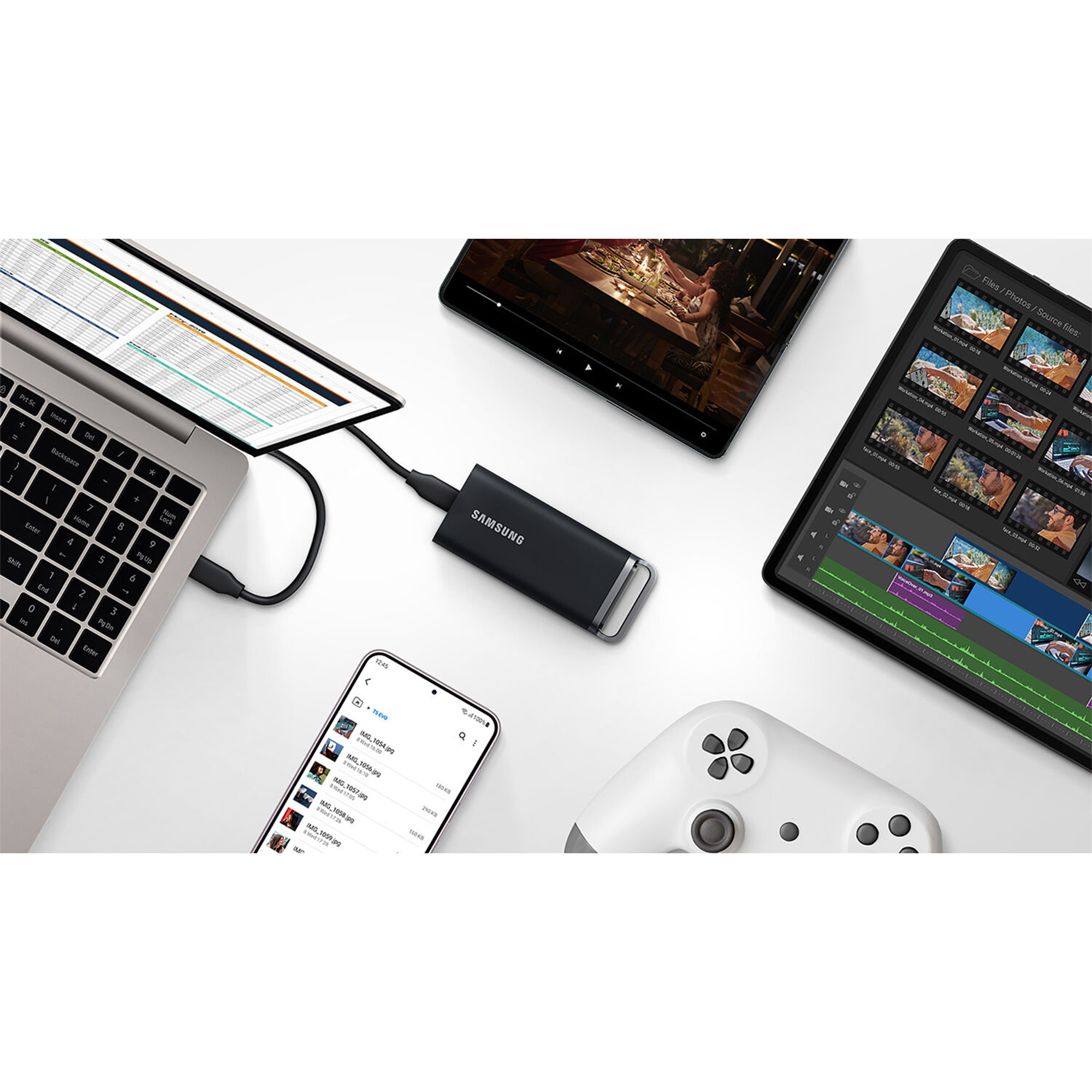 Samsung 8TB T5 EVO USB 3.2 Gen 1 Portable SSD
