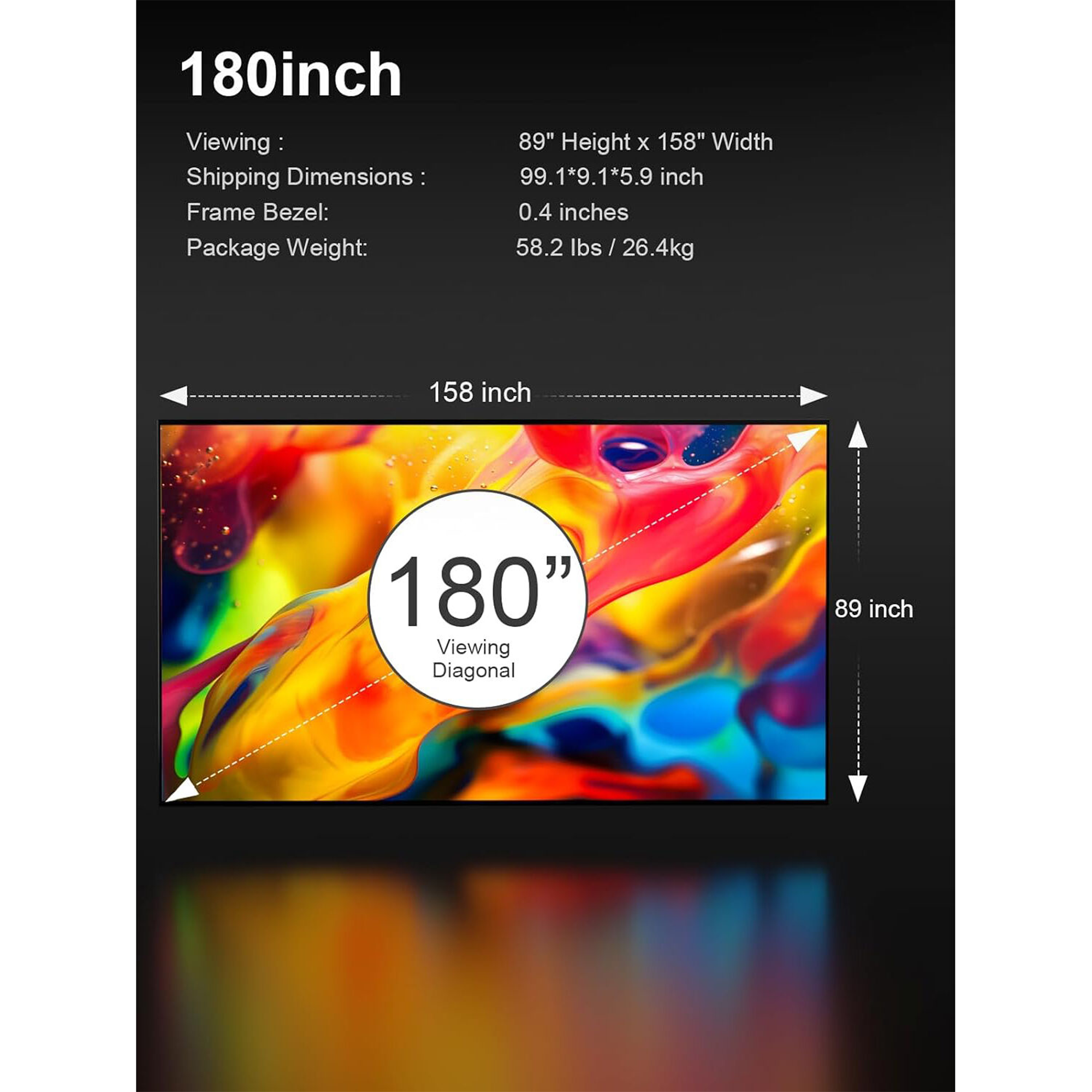 AWOL Vision MW-180 Wall-Mounted Screen (180")