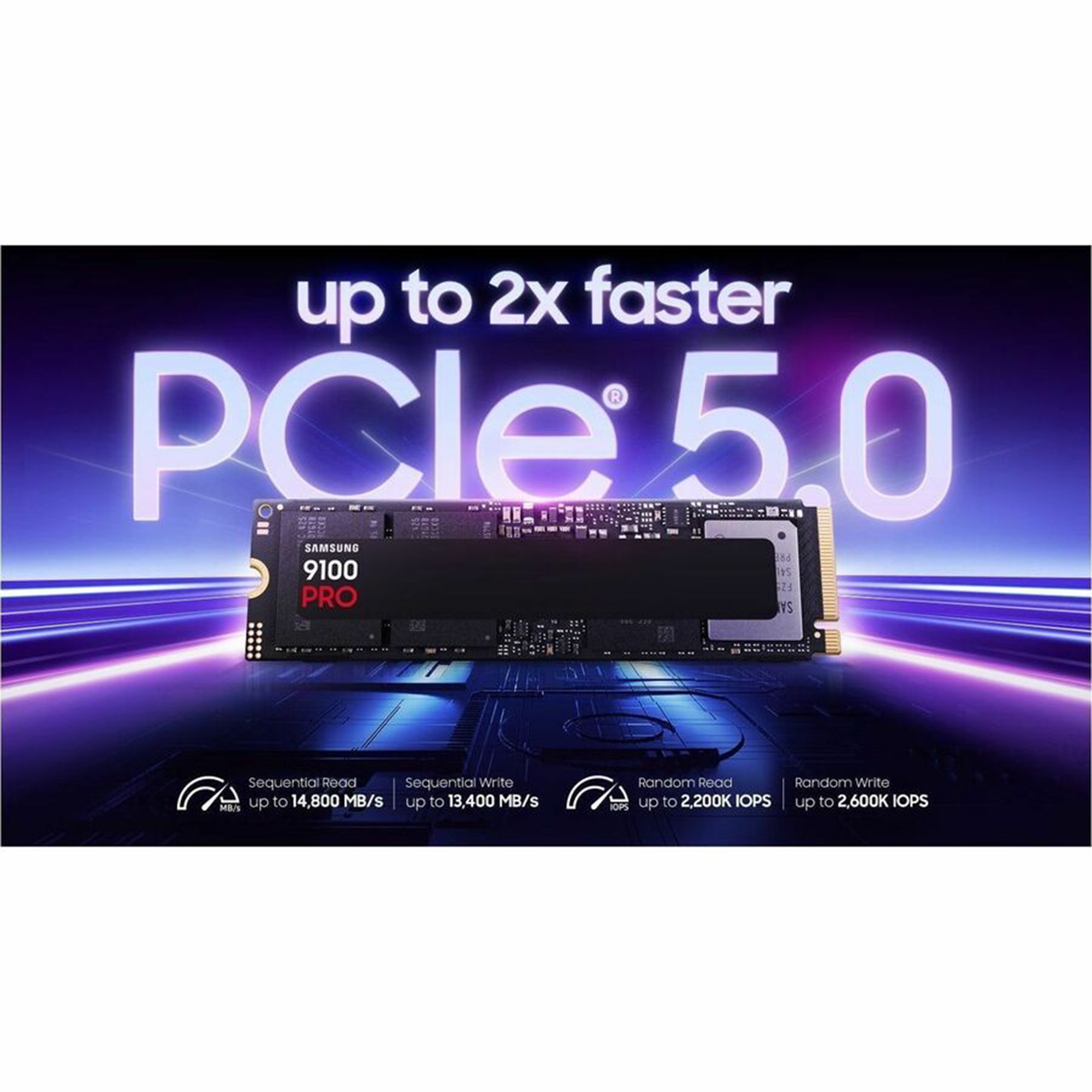 Samsung 9100 PRO 1TB PCIe 5.0 M.2 Internal SSD