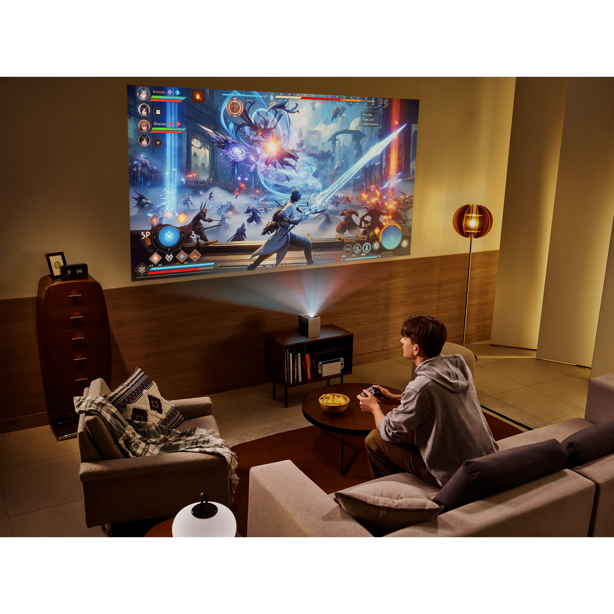 LG CineBeam S 500-Lumen UHD 4K Ultra-Short-Throw Triple Laser DLP Smart Projector