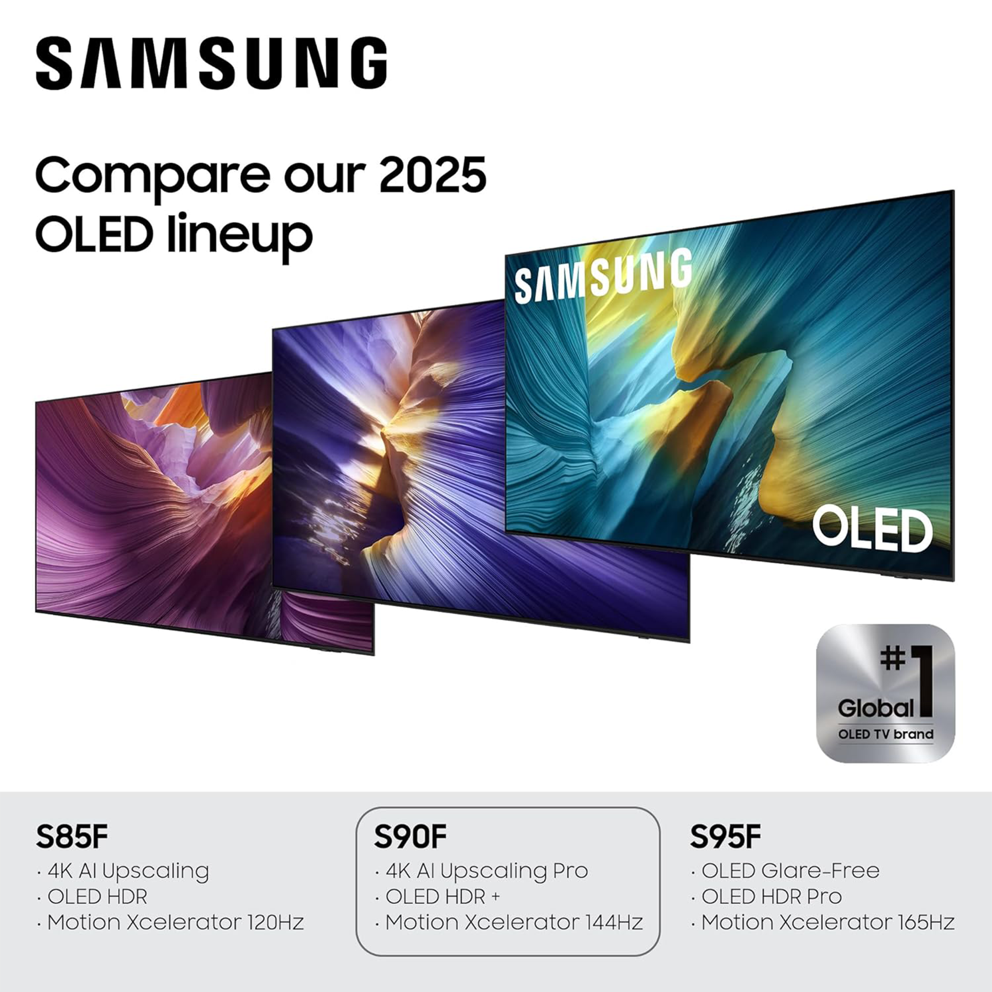 Samsung S90F 42" 4K HDR Vision AI Smart OLED TV - QN42S90FAFXZA