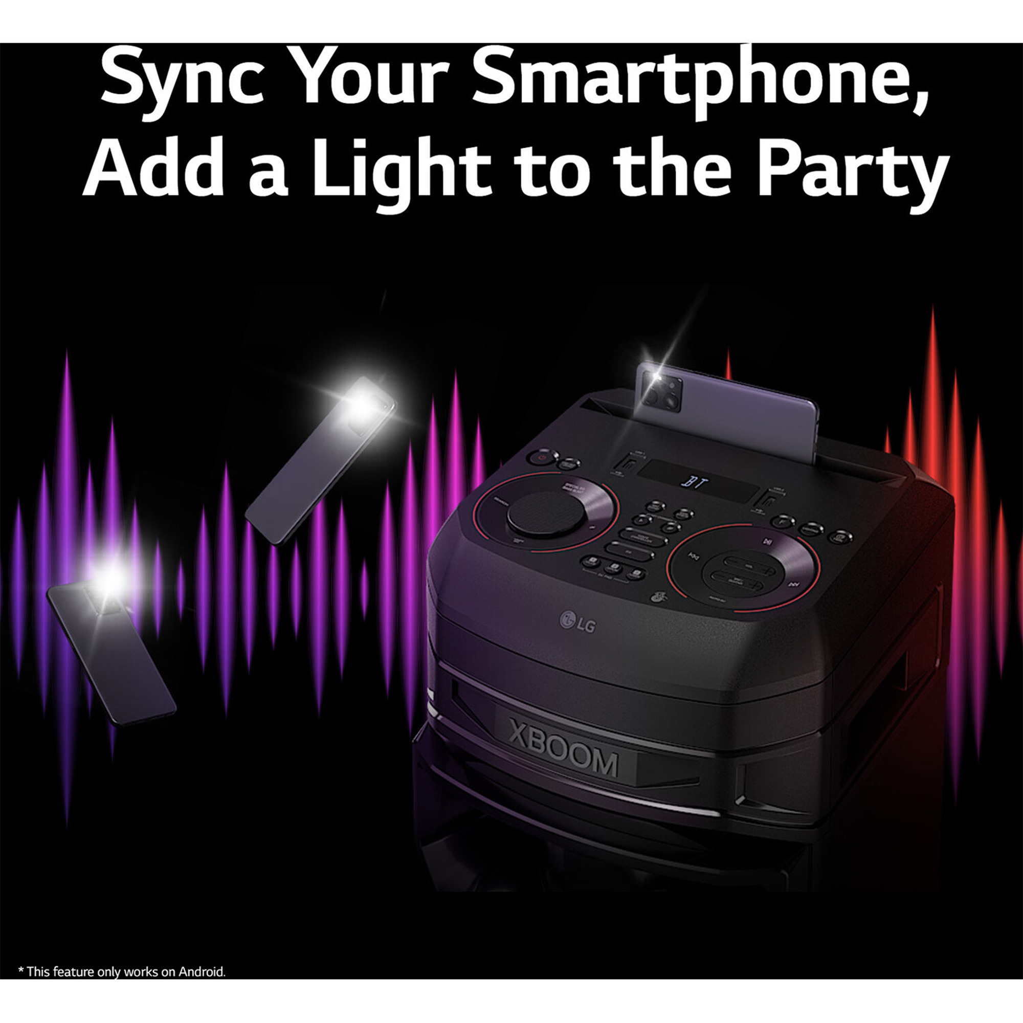 LG RNC5 XBOOM Party Speaker with 8 Inch Woofer and Super Bass Boost