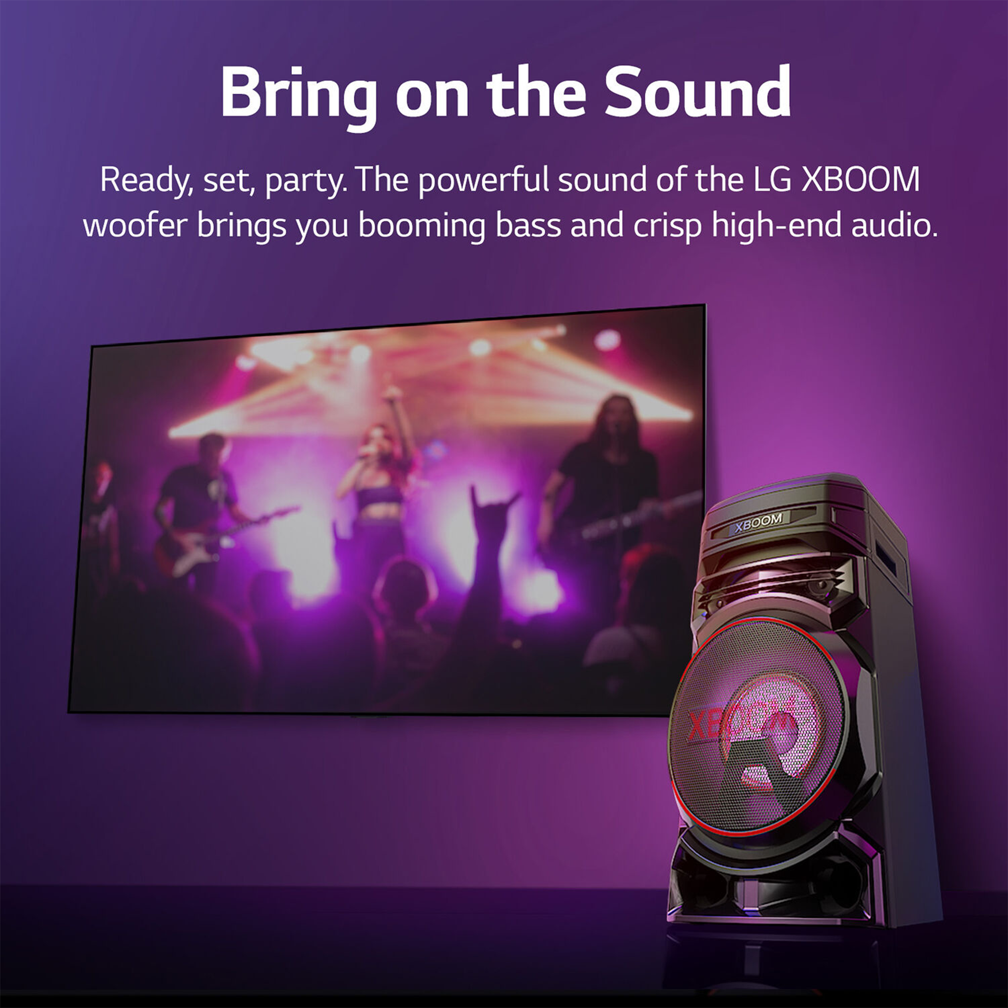 LG RNC5 XBOOM Party Speaker with 8 Inch Woofer and Super Bass Boost
